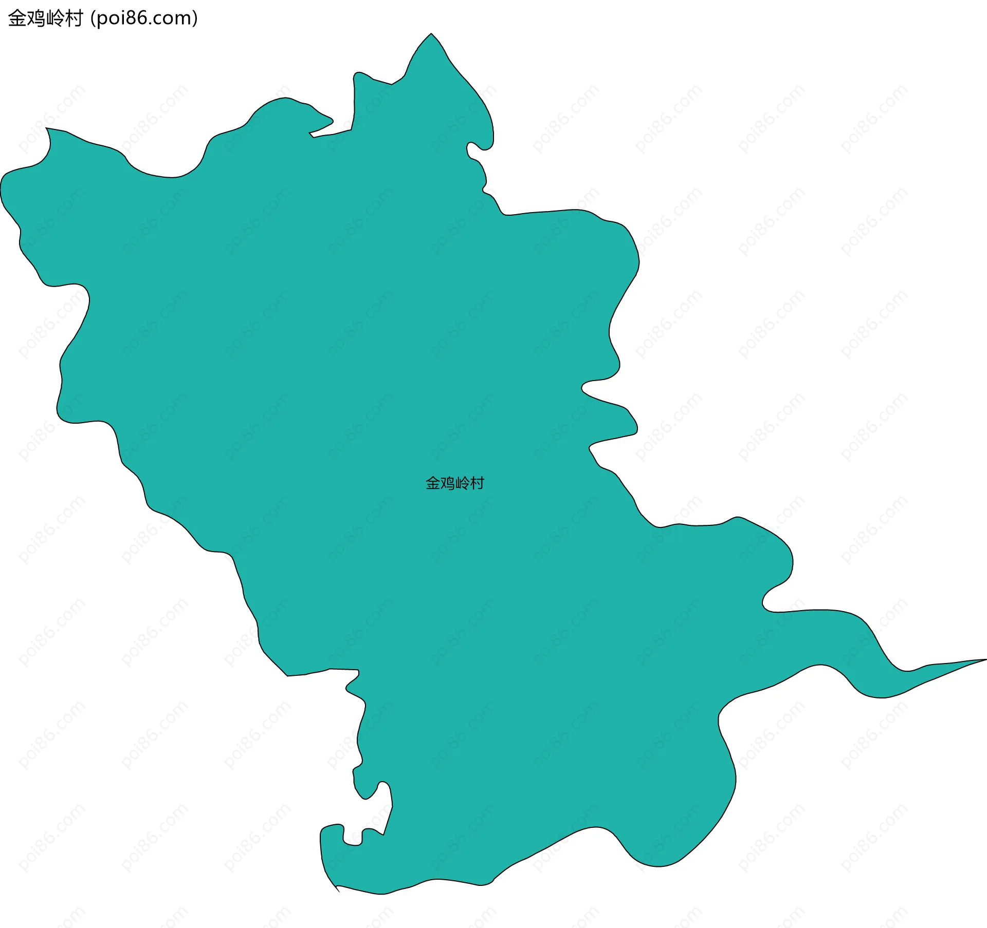 金鸡岭村边界地图