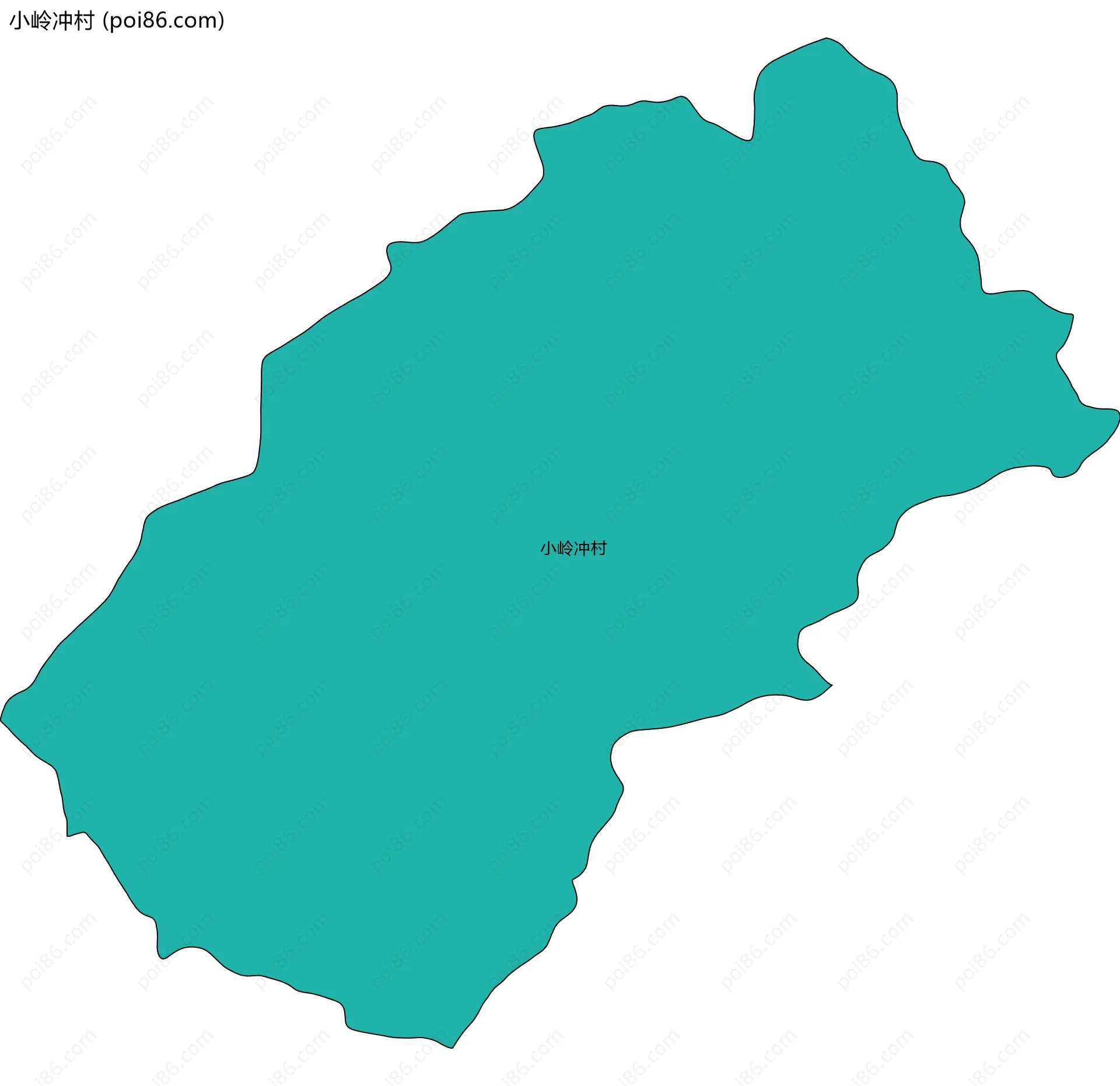 小岭冲村边界地图