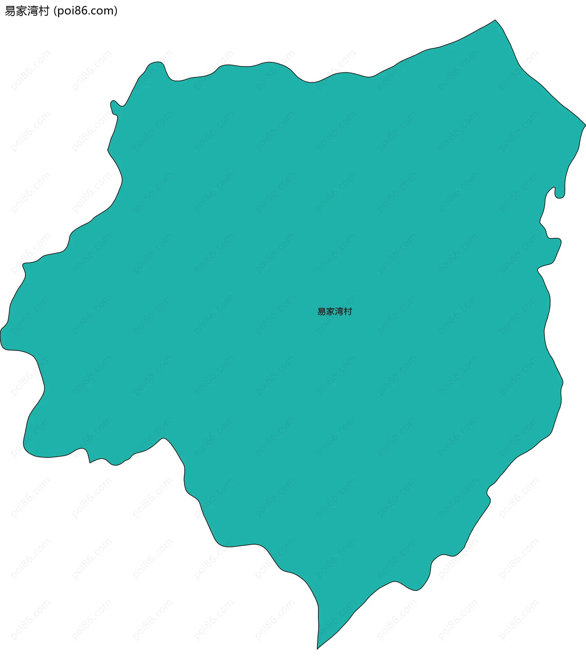 易家湾村边界地图