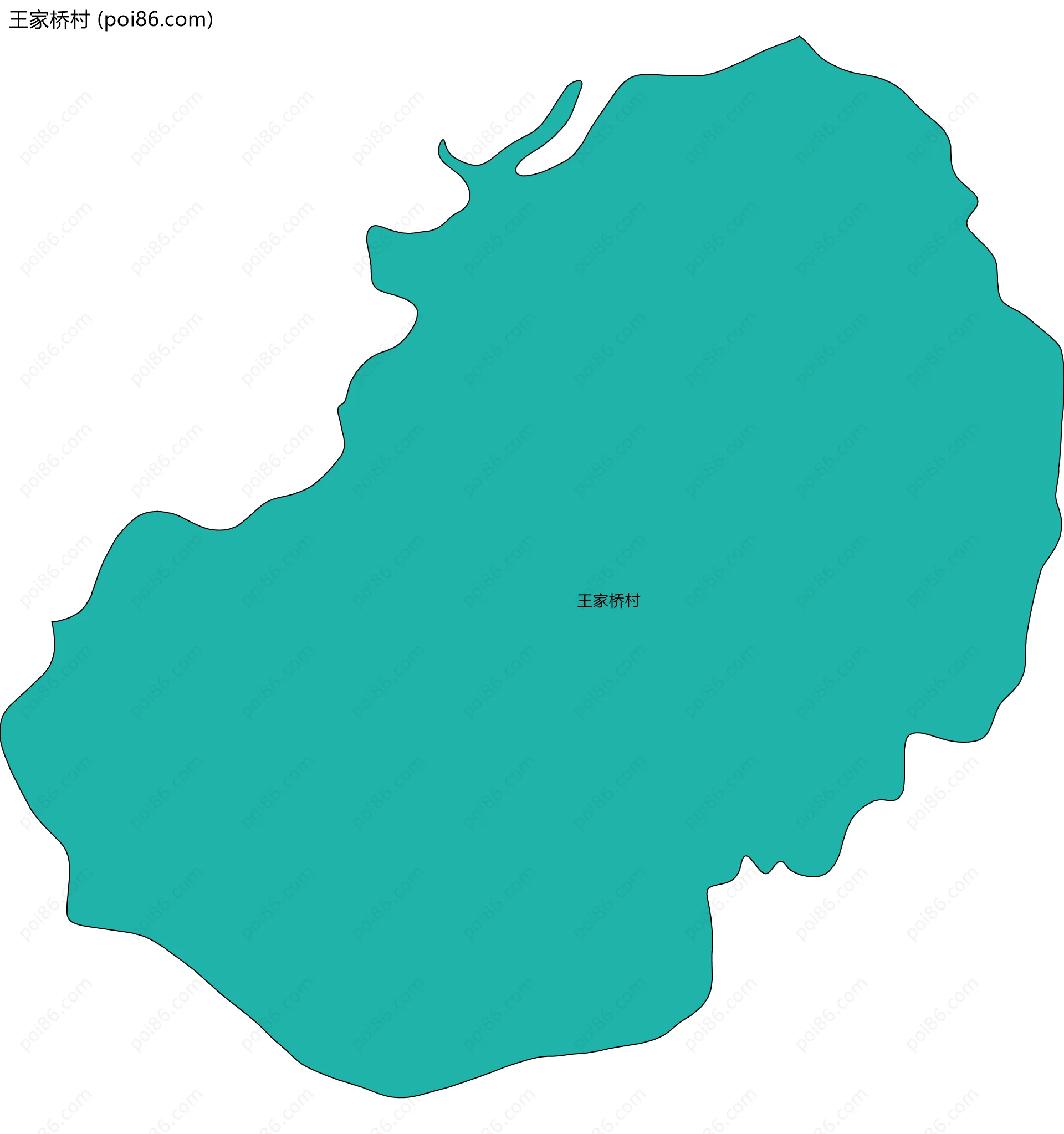 王家桥村边界地图