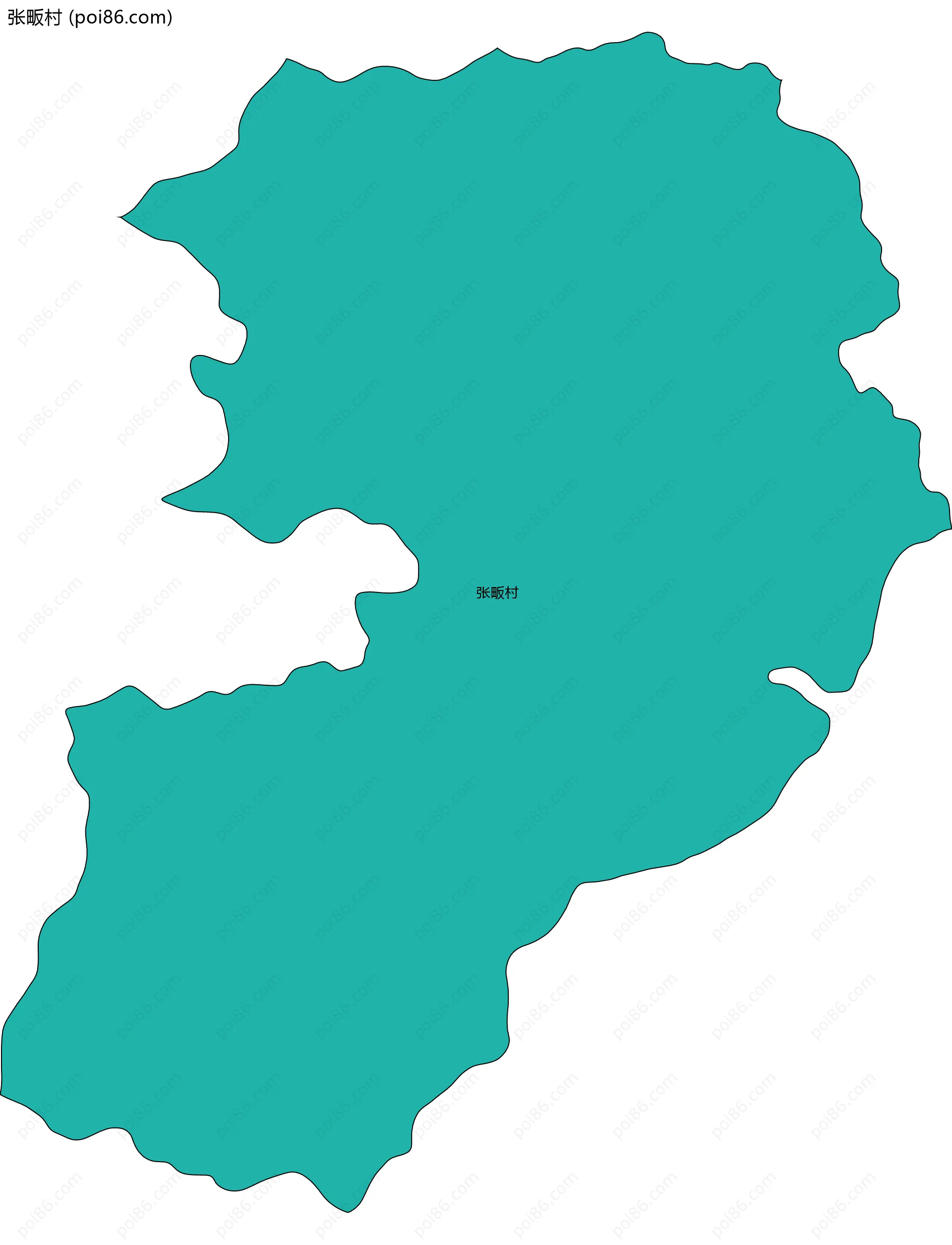 张畈村边界地图