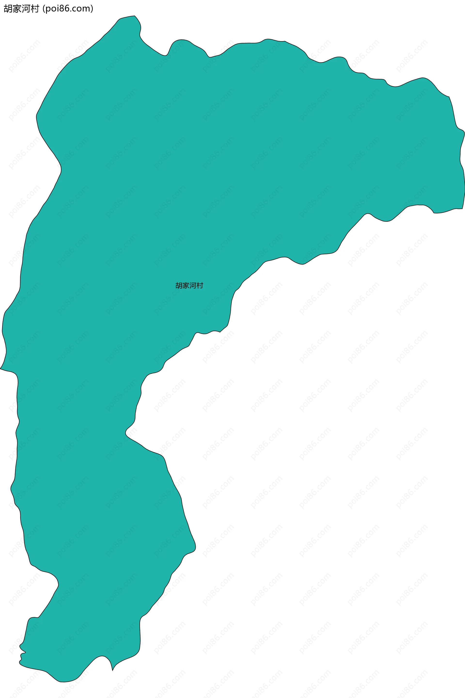 胡家河村边界地图