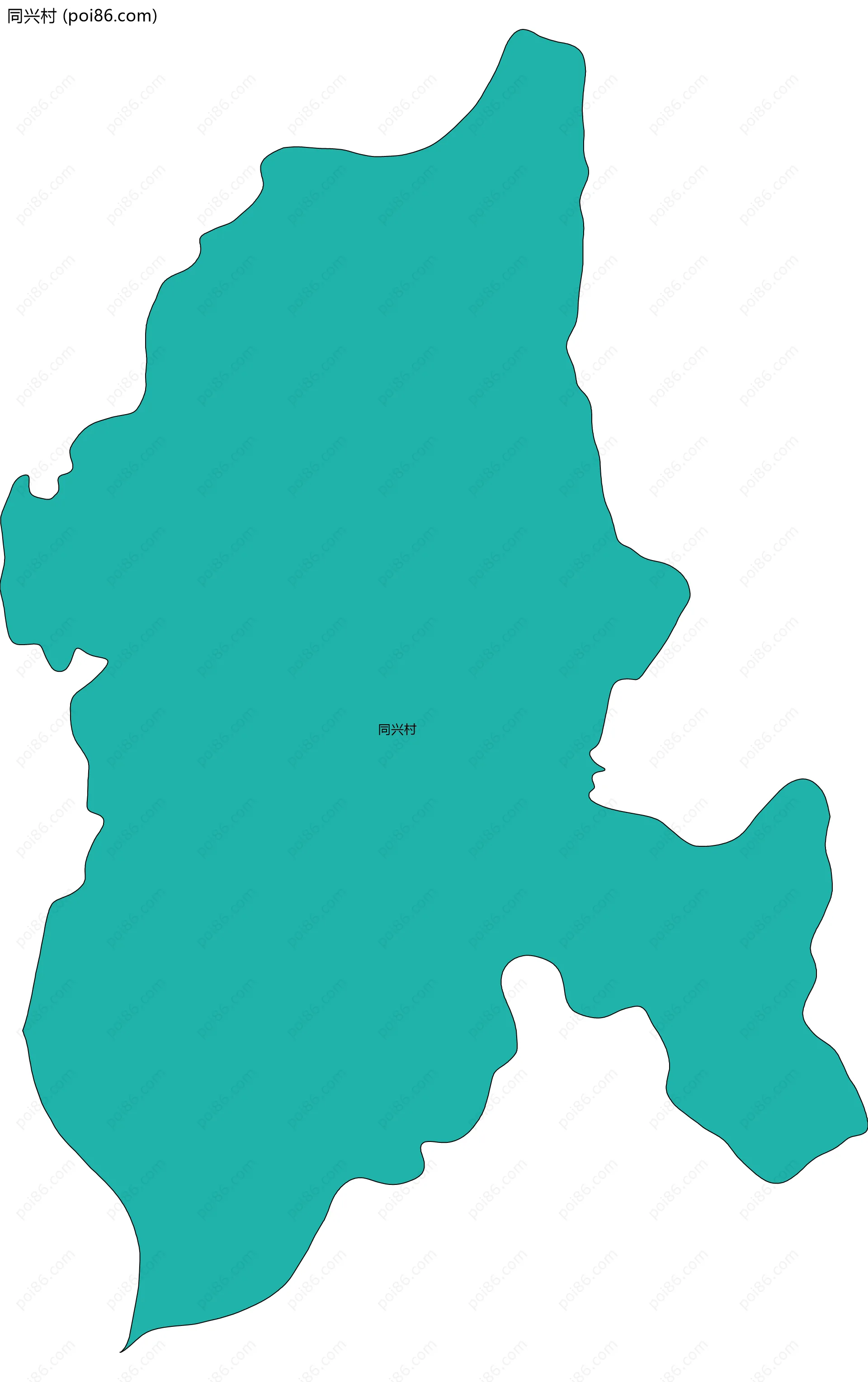 同兴村边界地图