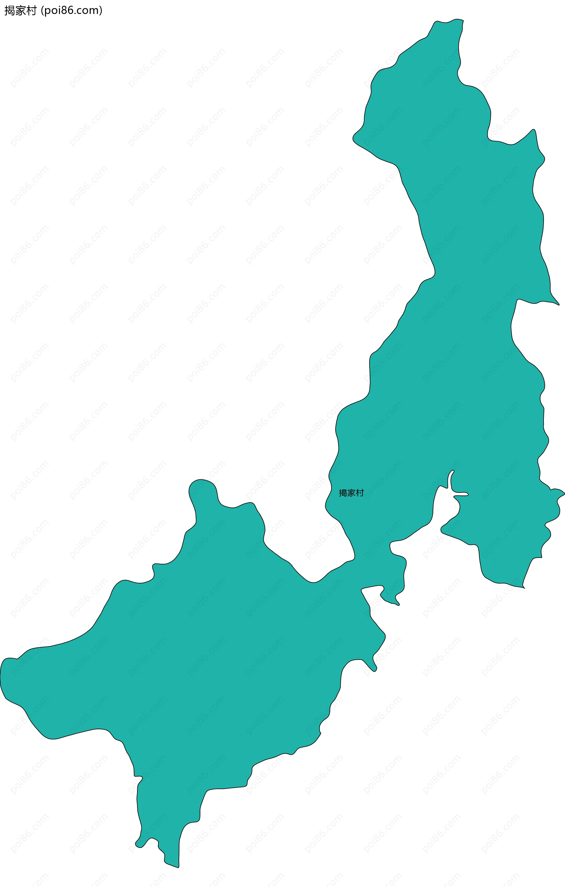 揭家村边界地图