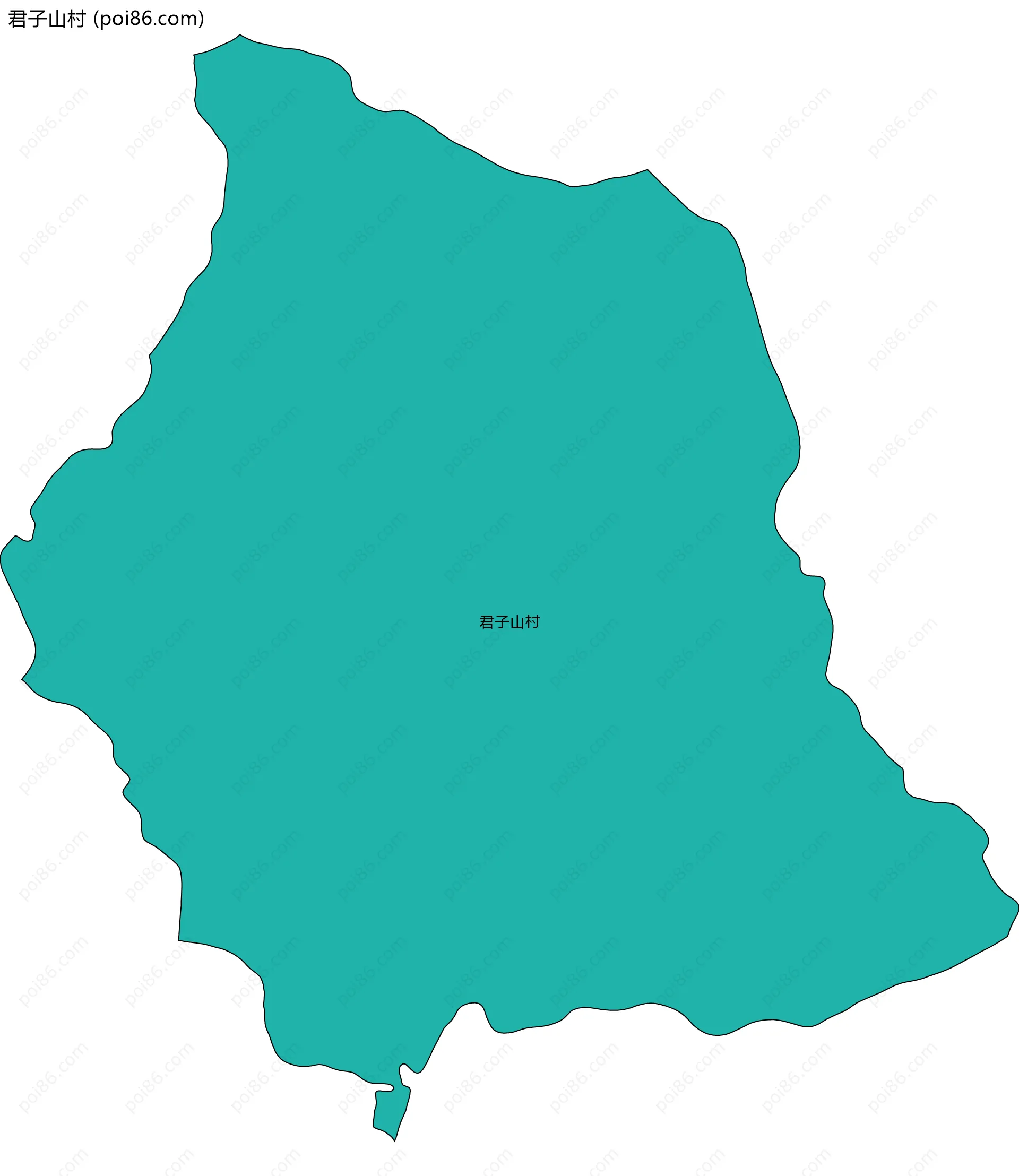 君子山村边界地图
