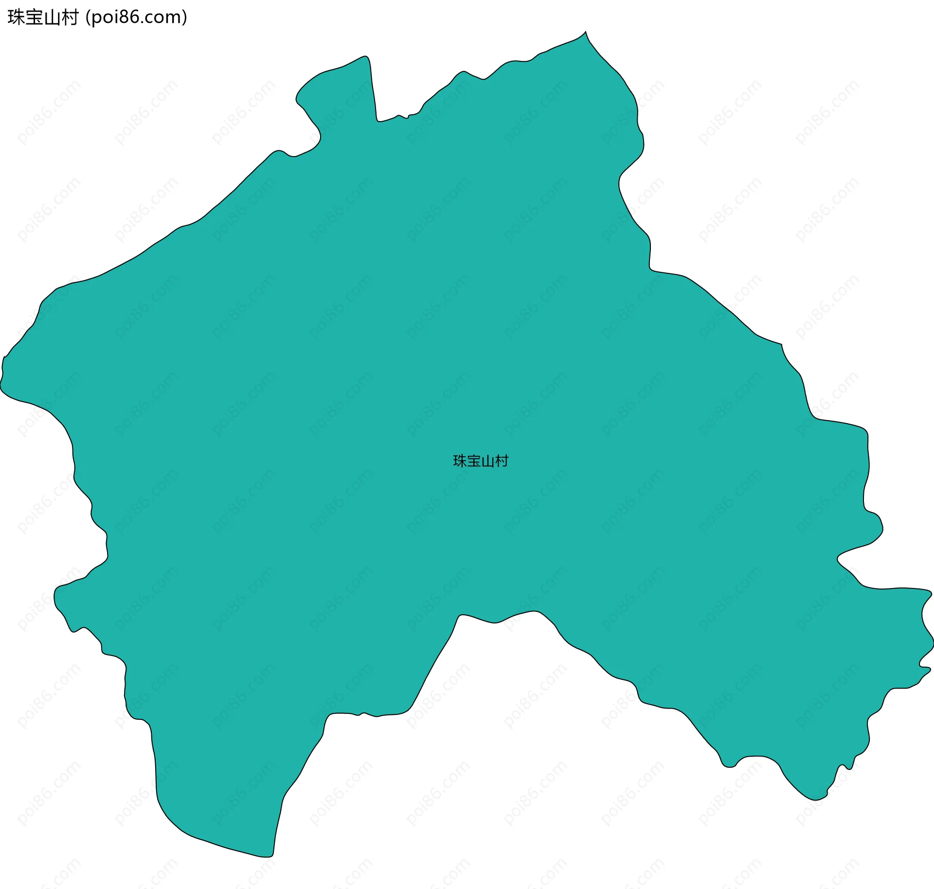 珠宝山村边界地图