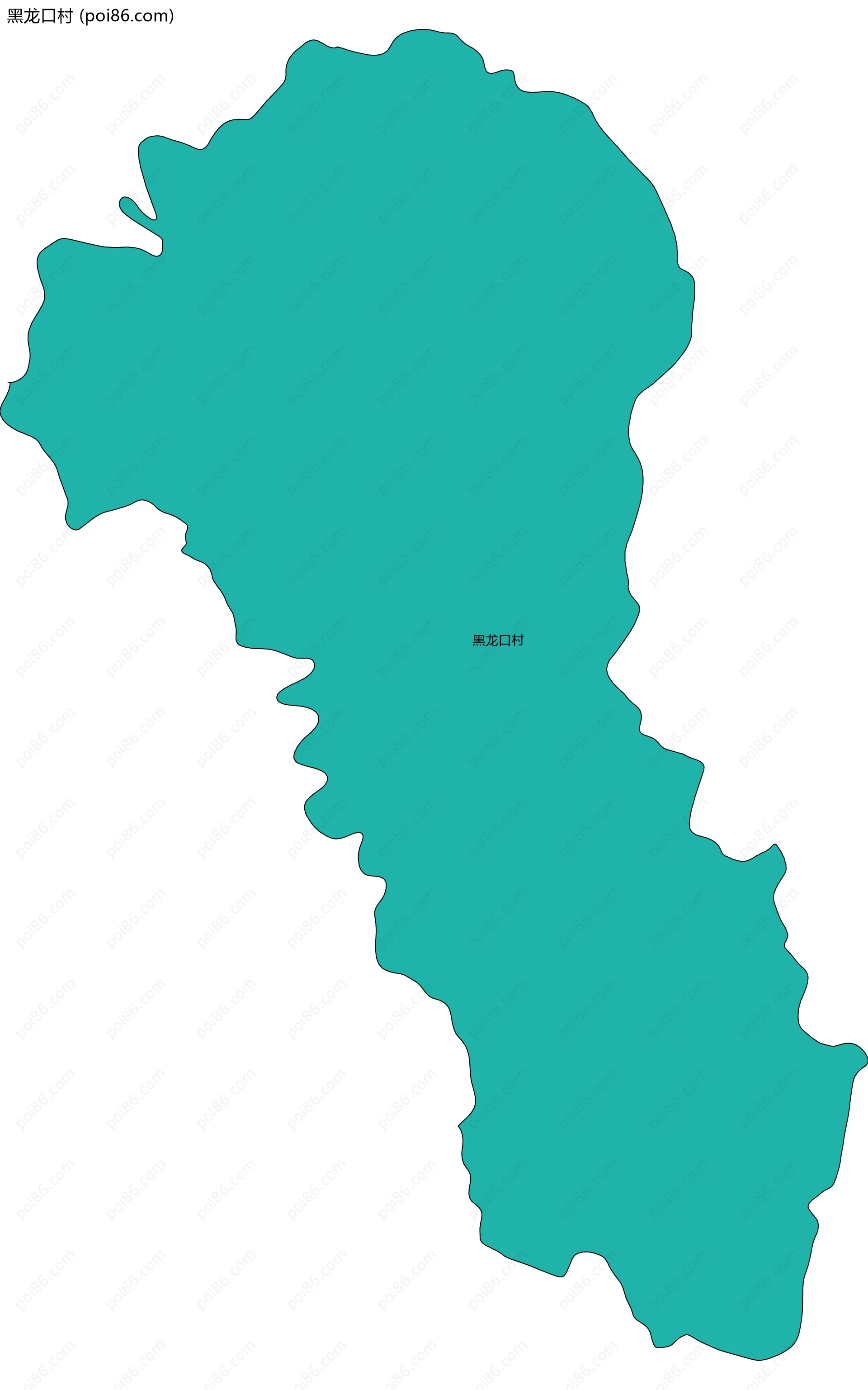 黑龙口村边界地图