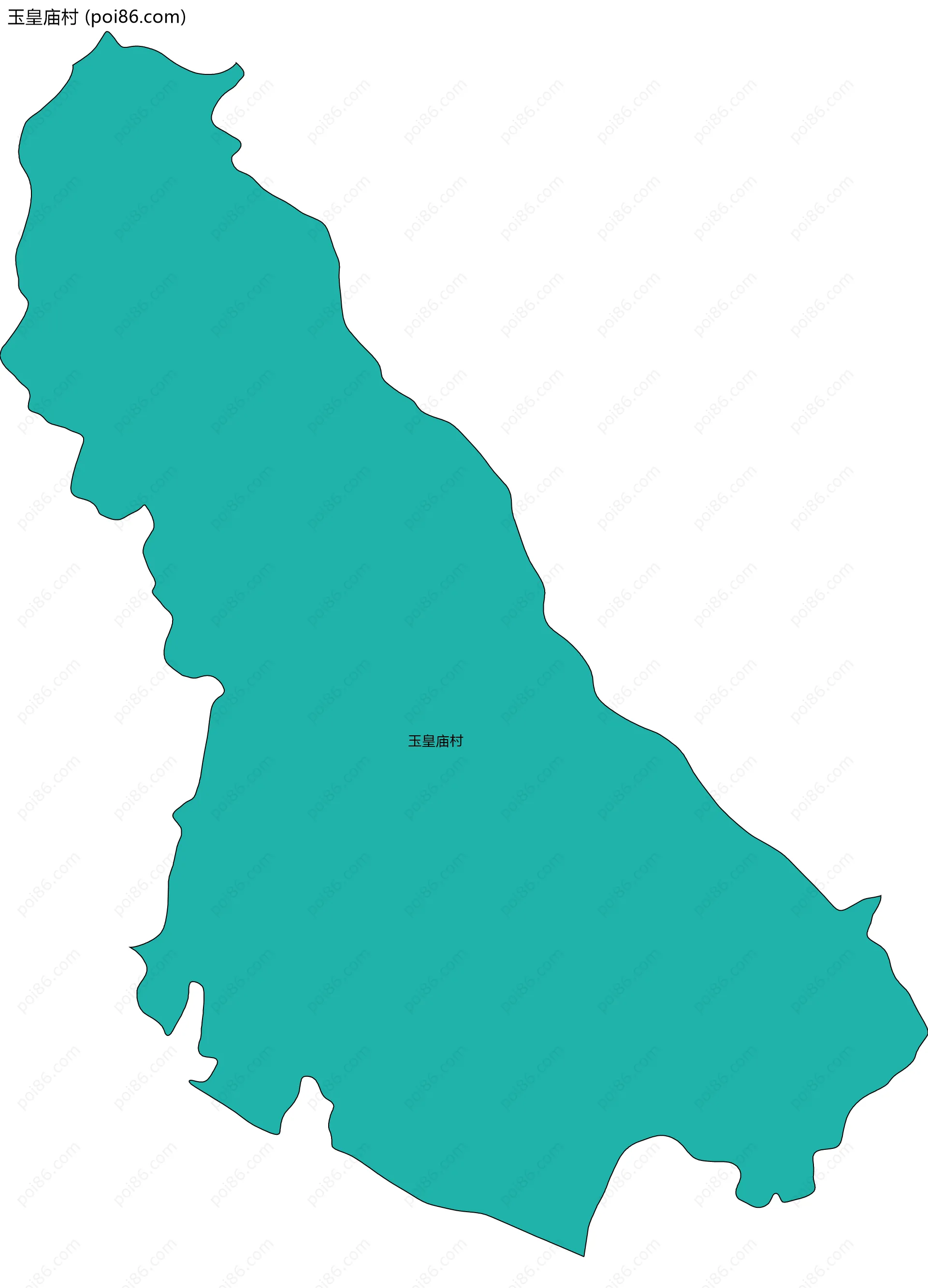 玉皇庙村边界地图