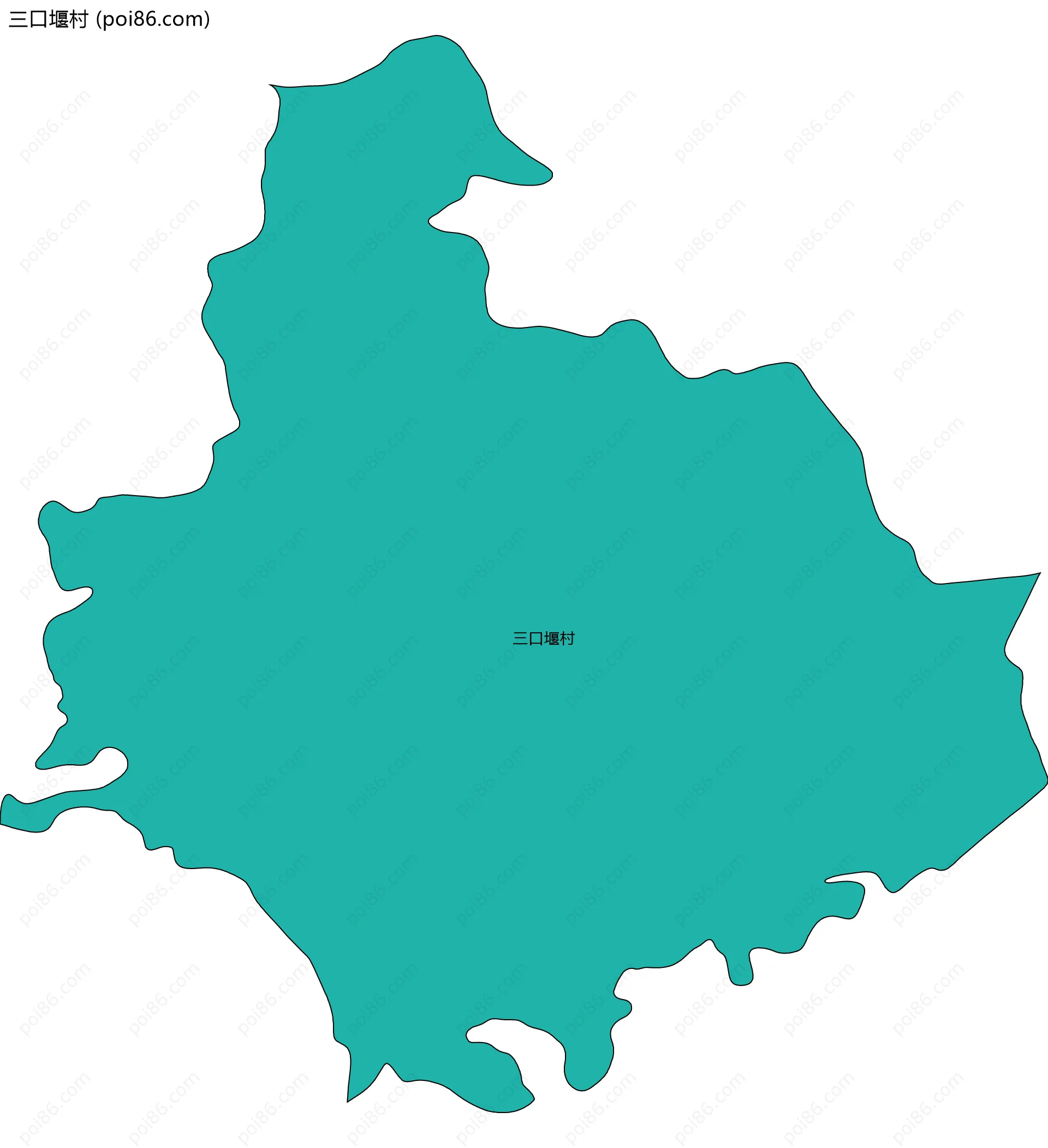 三口堰村边界地图