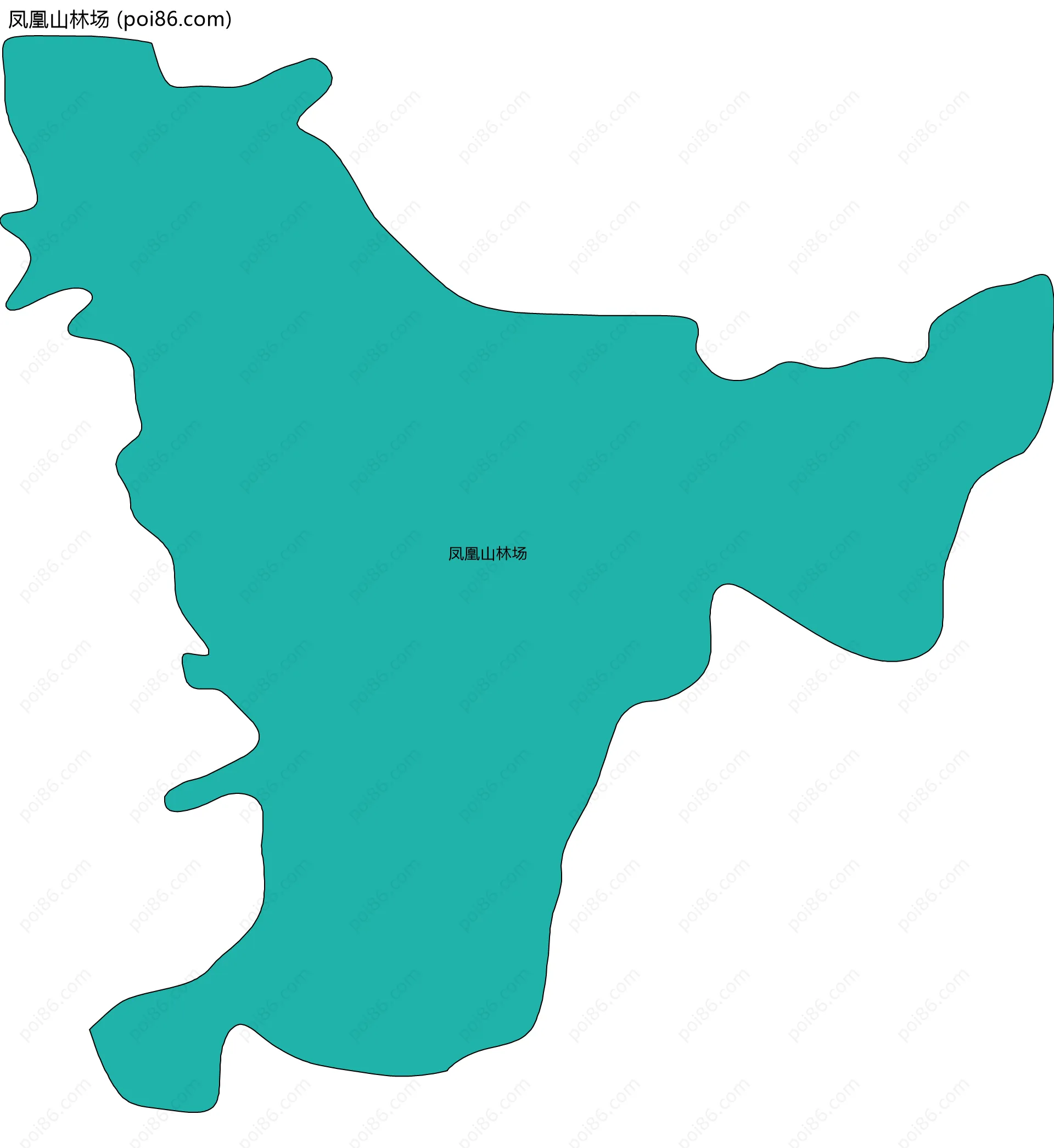 凤凰山林场边界地图