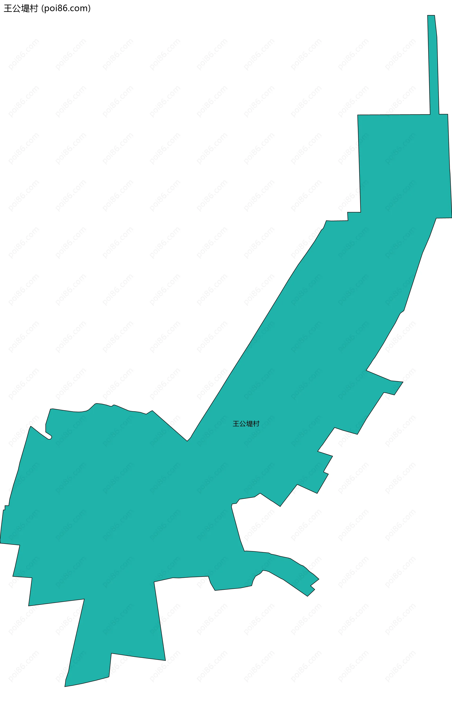 王公堤村边界地图