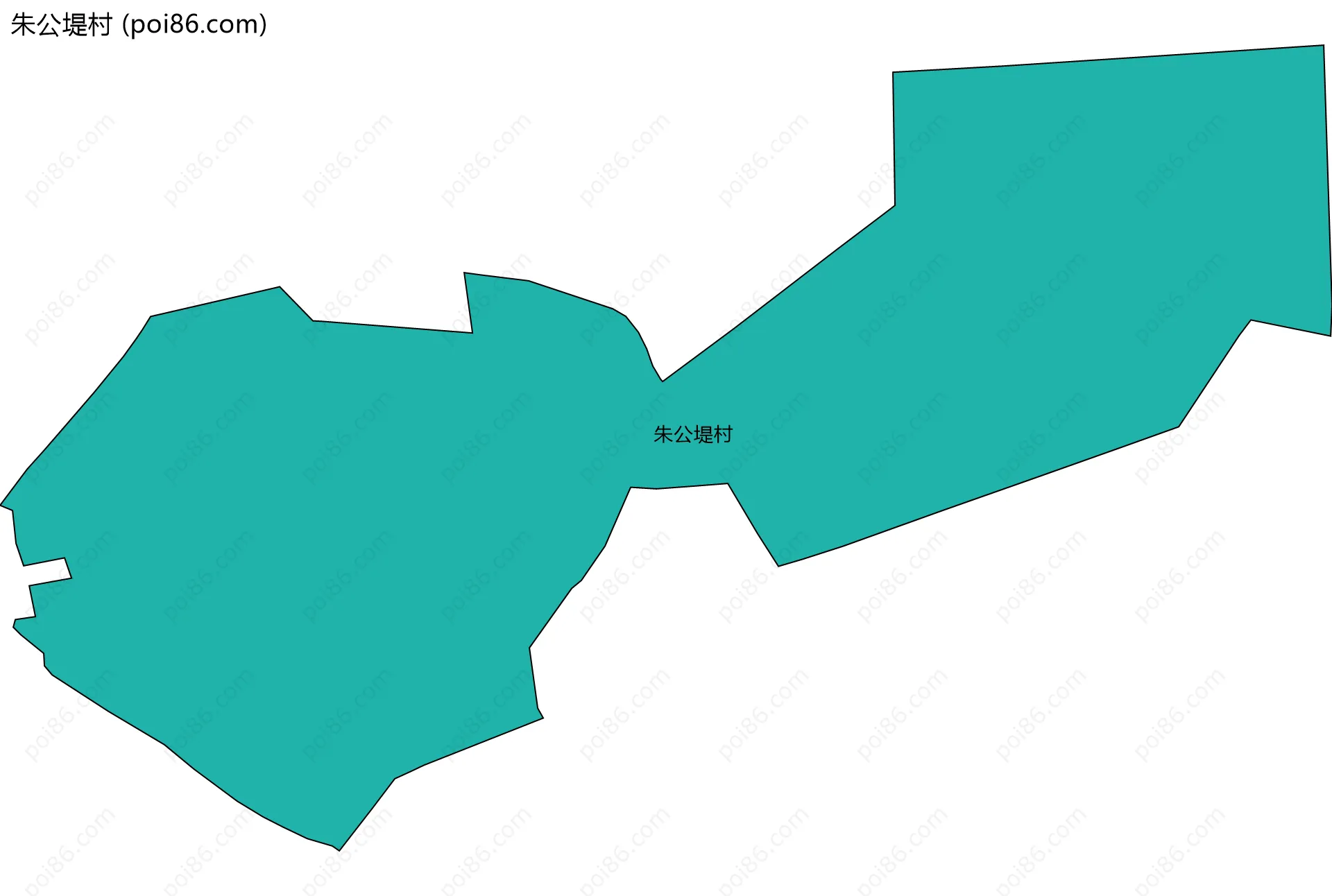 朱公堤村边界地图
