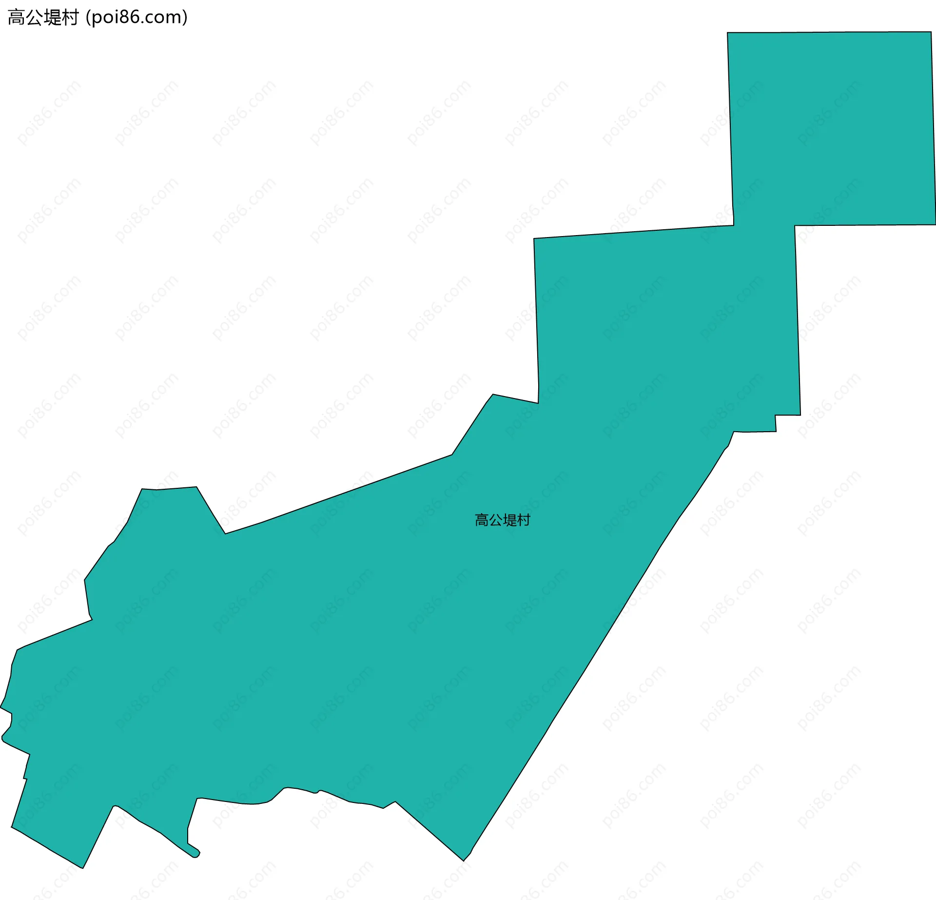 高公堤村边界地图