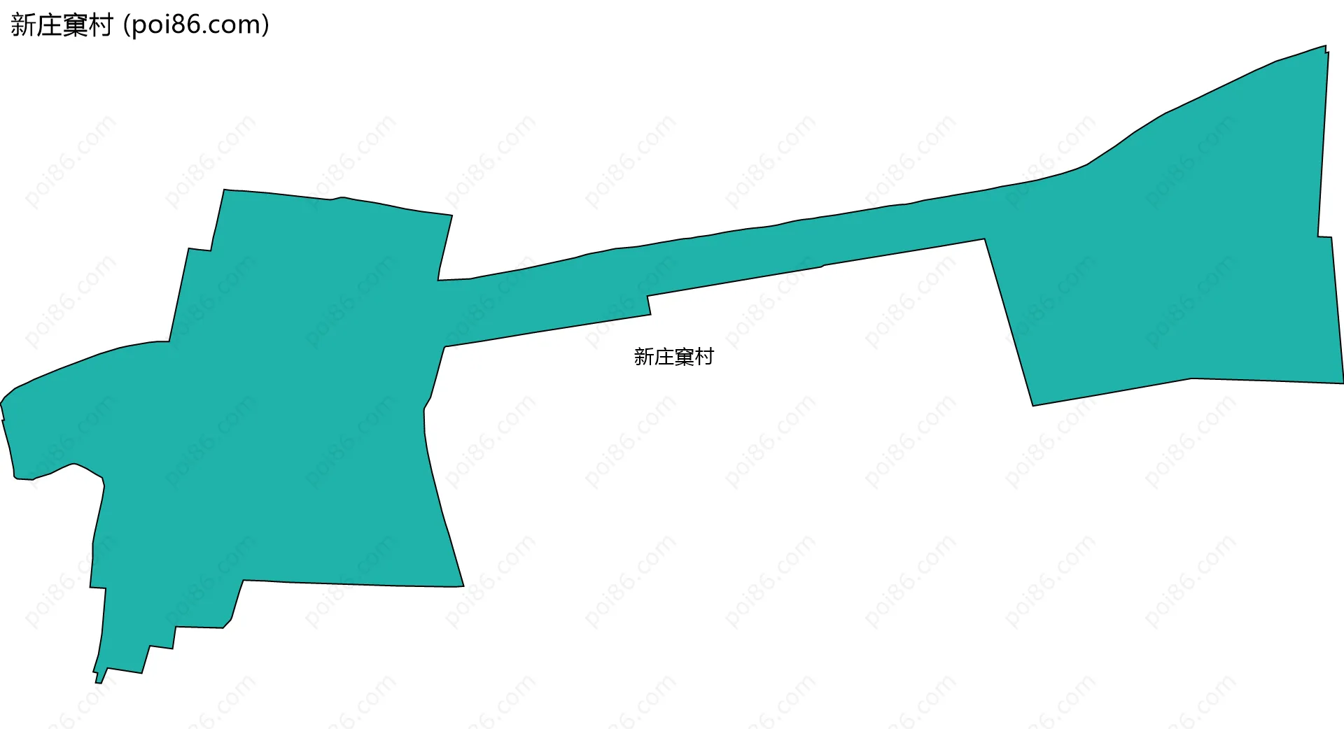 新庄窠村边界地图