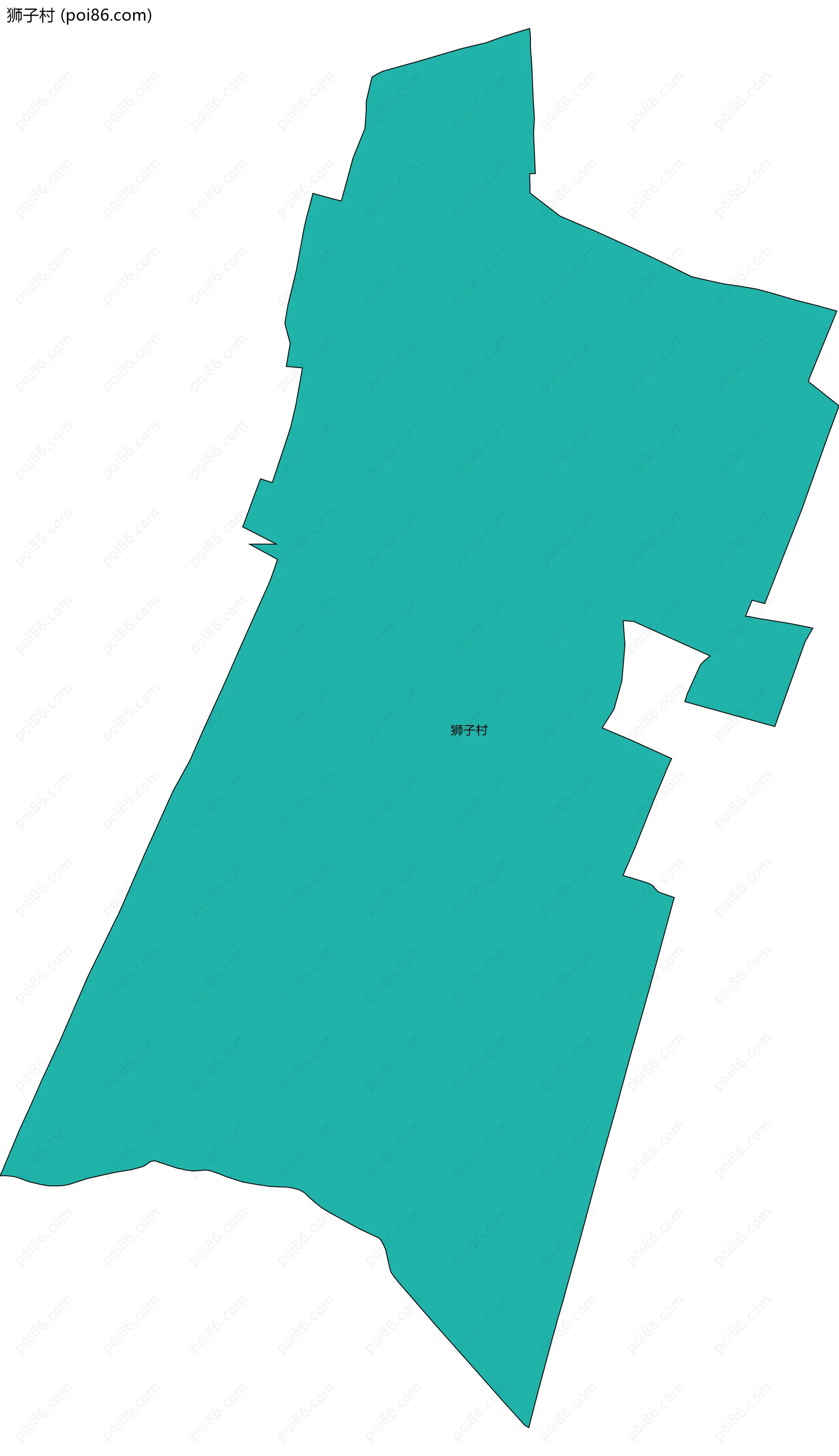 狮子村边界地图