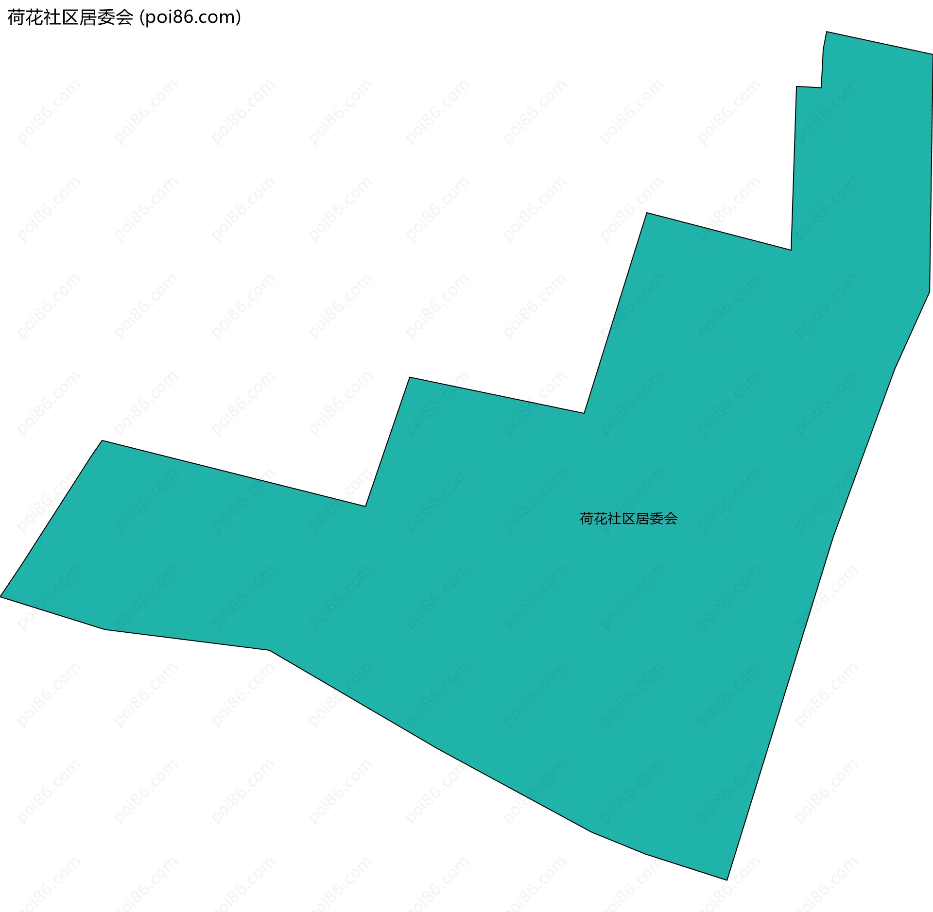 荷花社区居委会边界地图