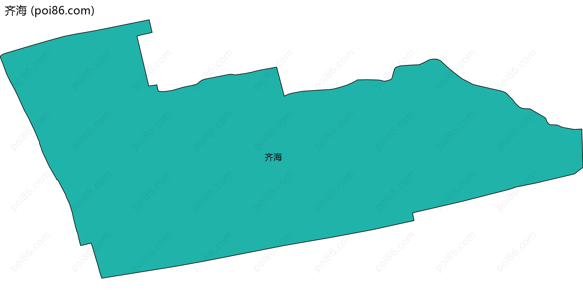 齐海边界地图