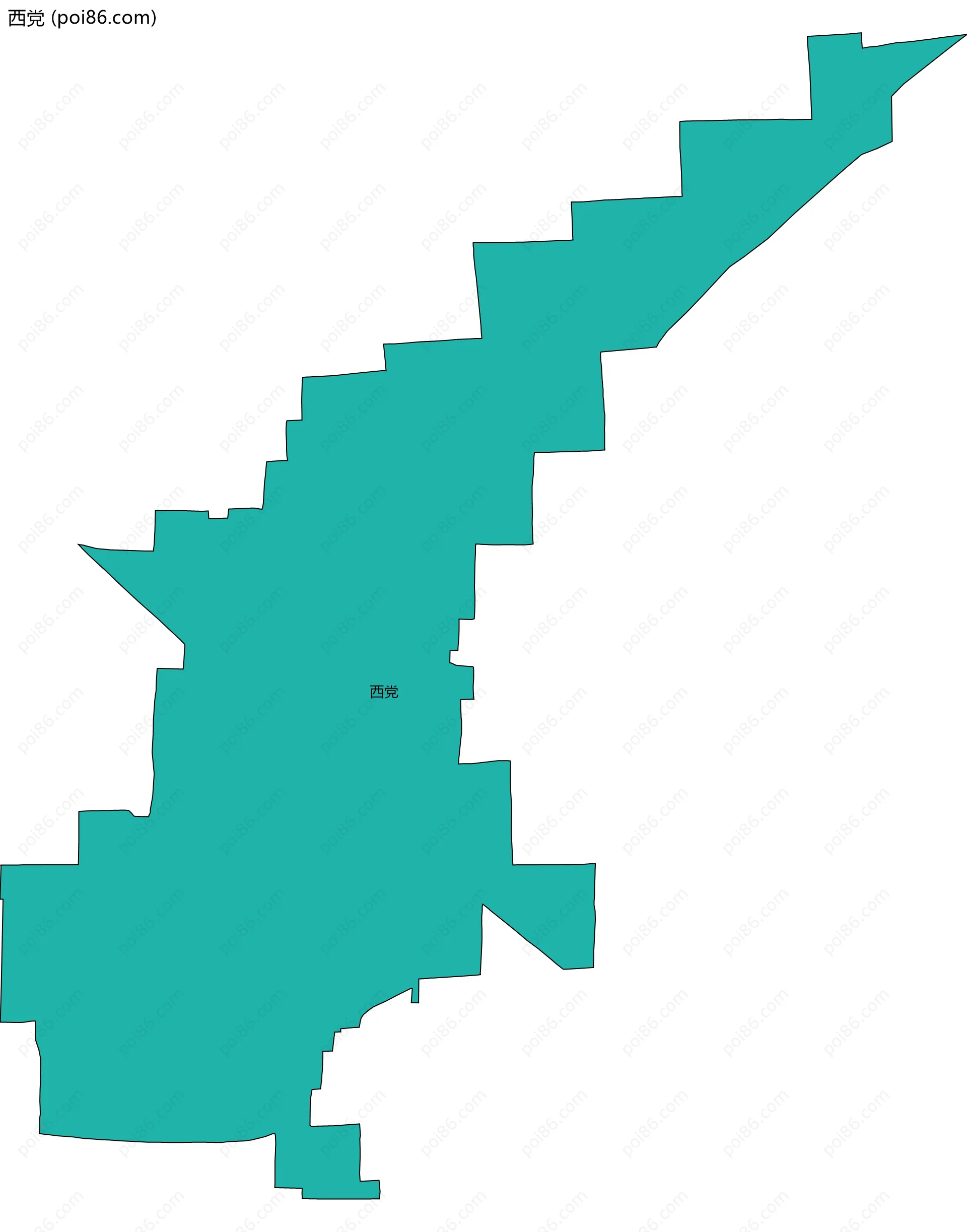西党边界地图