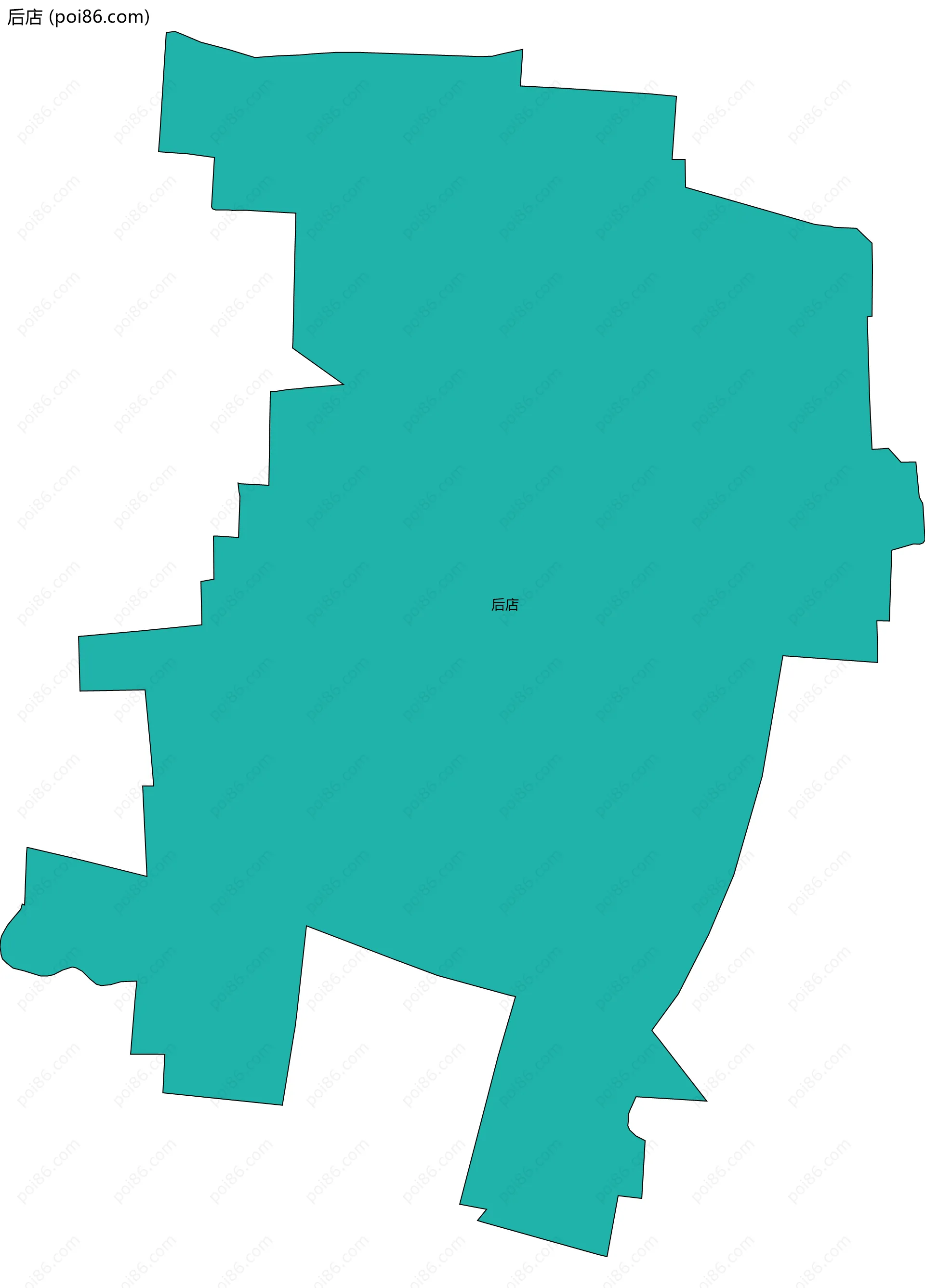 后店边界地图