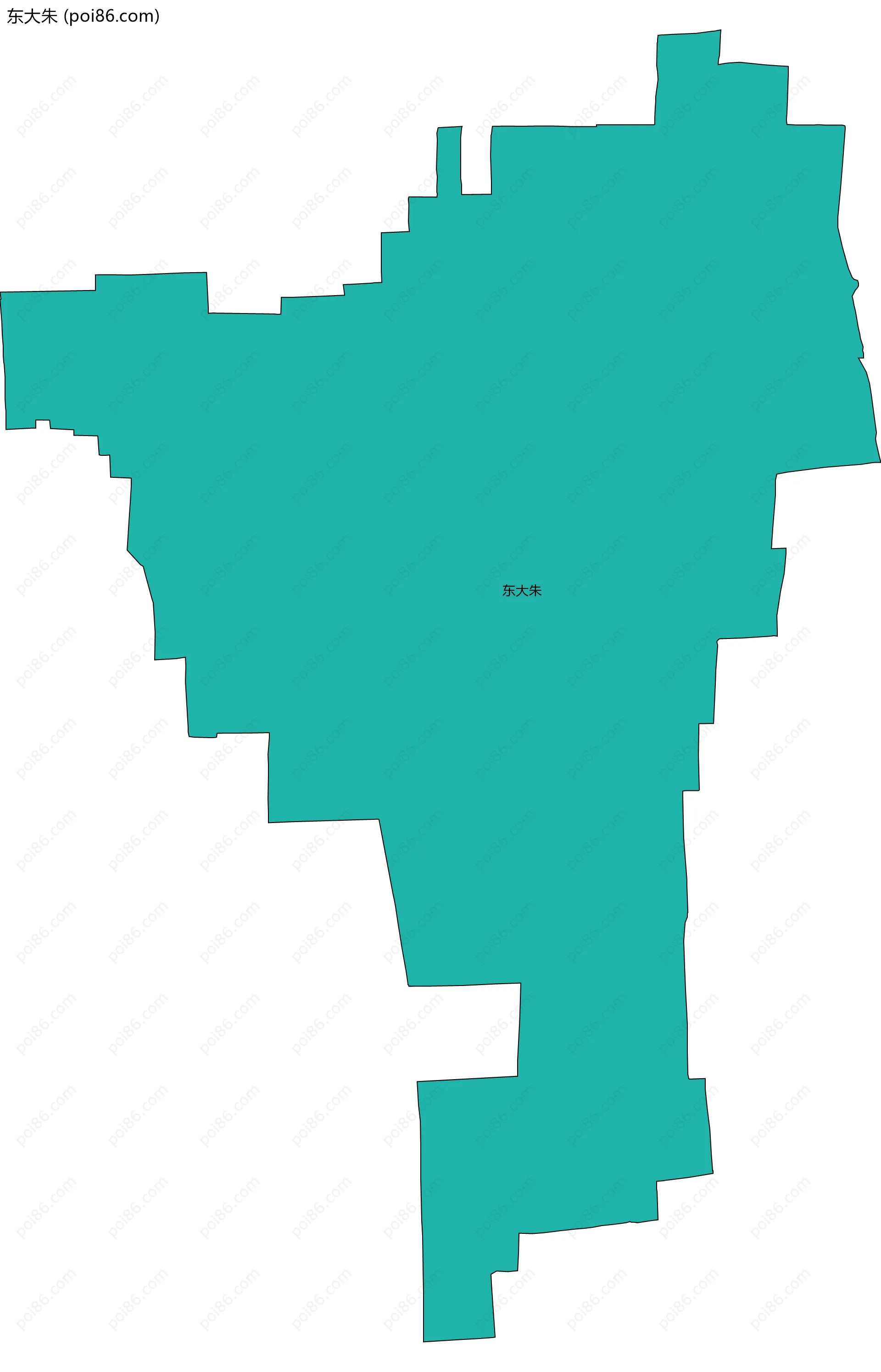 东大朱边界地图