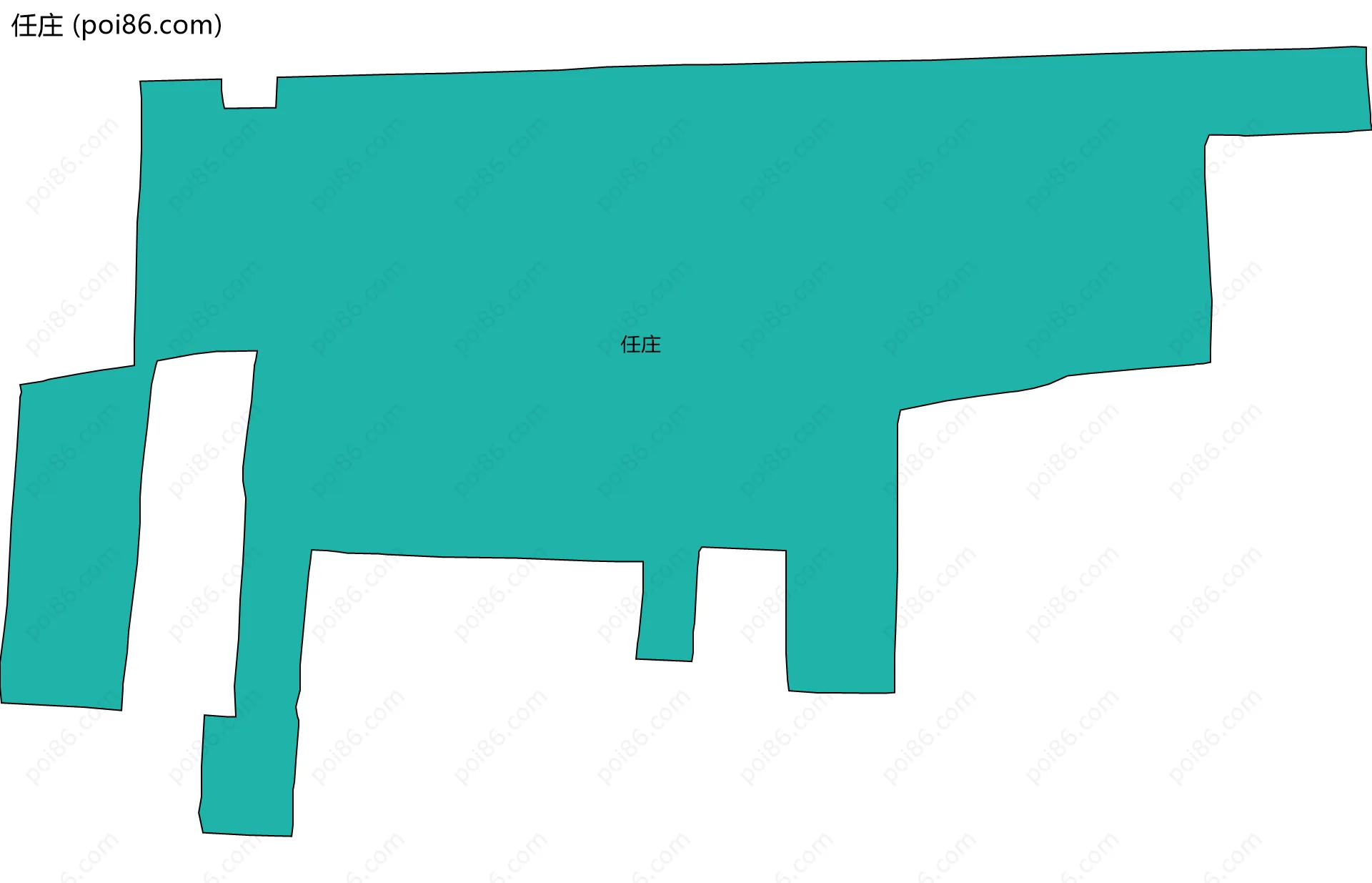 任庄边界地图