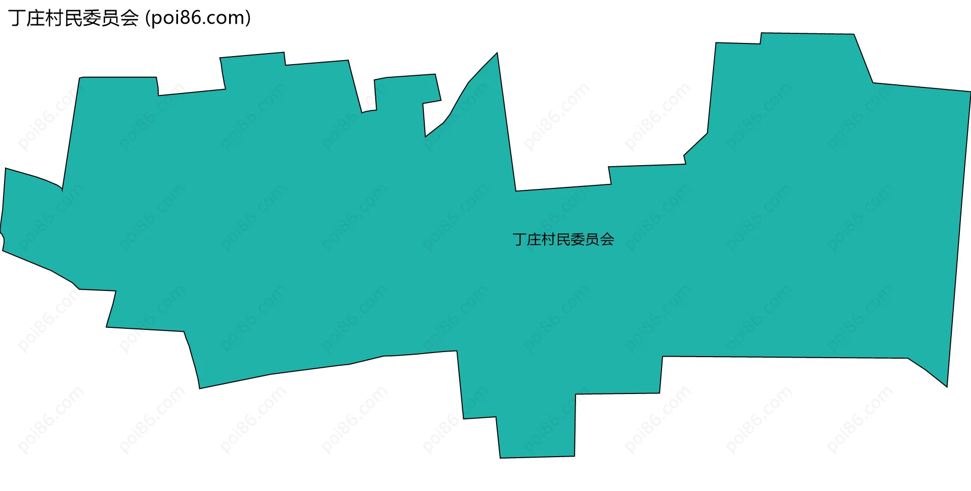 丁庄村民委员会边界地图