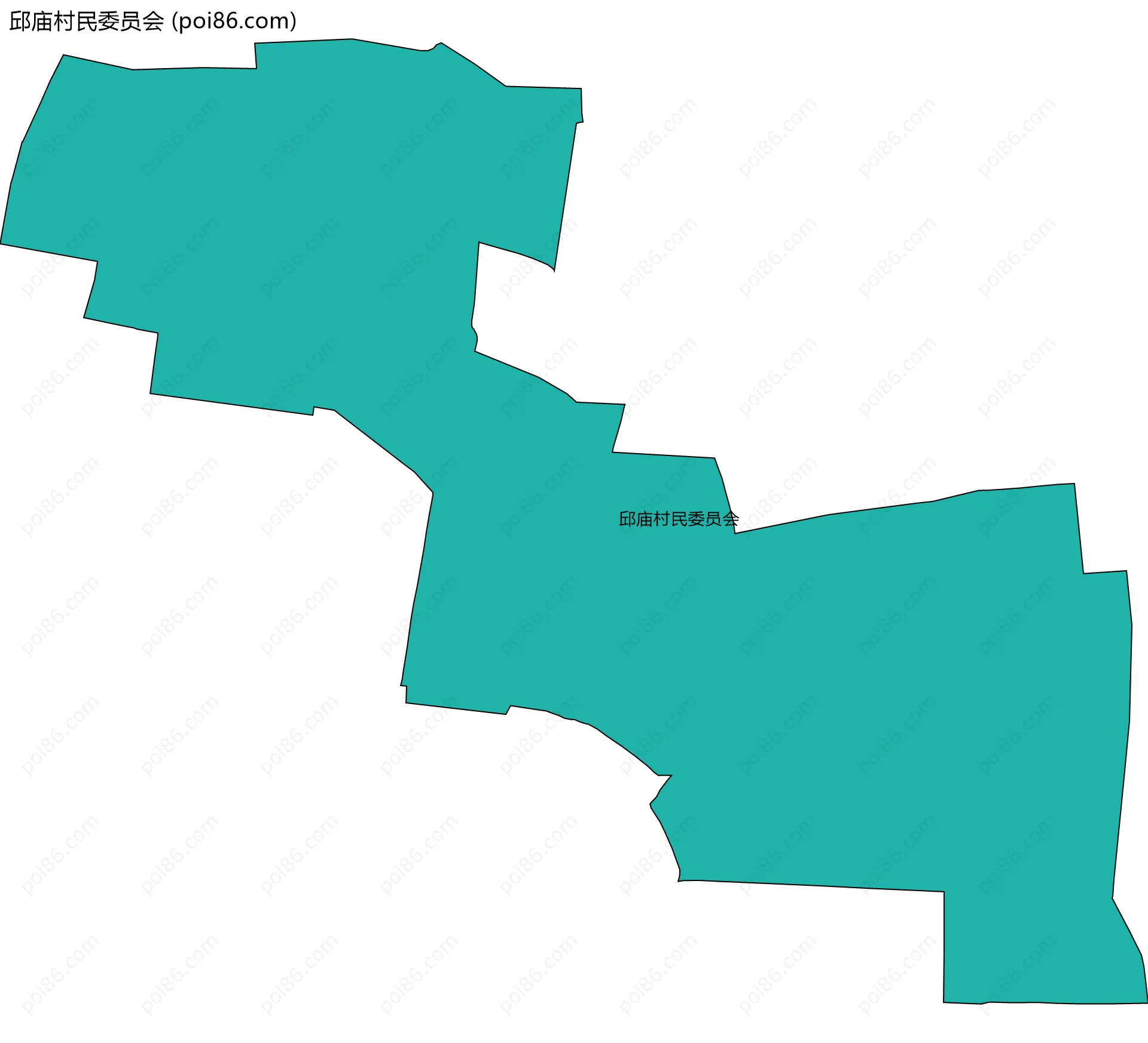邱庙村民委员会边界地图