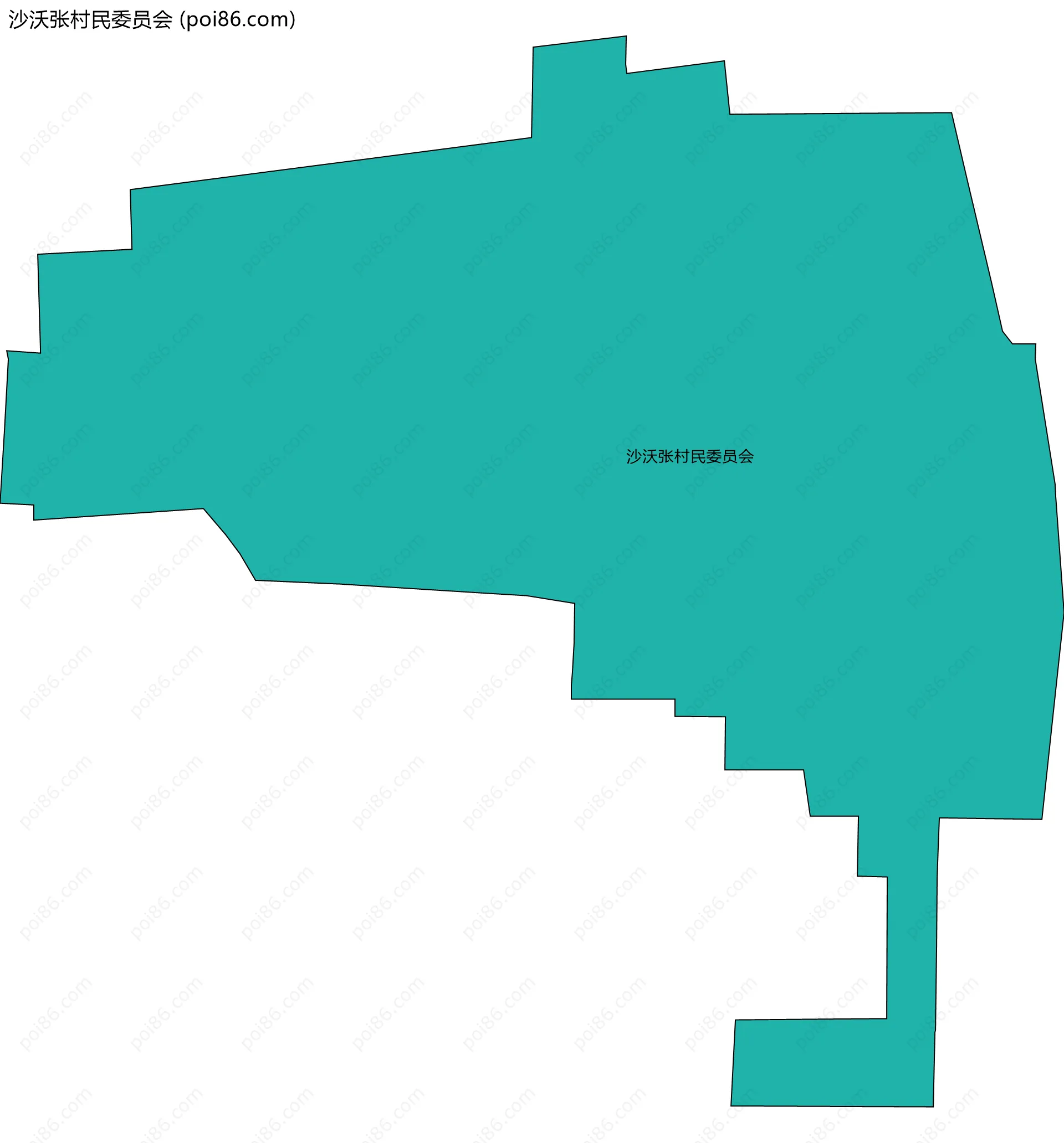 沙沃张村民委员会边界地图
