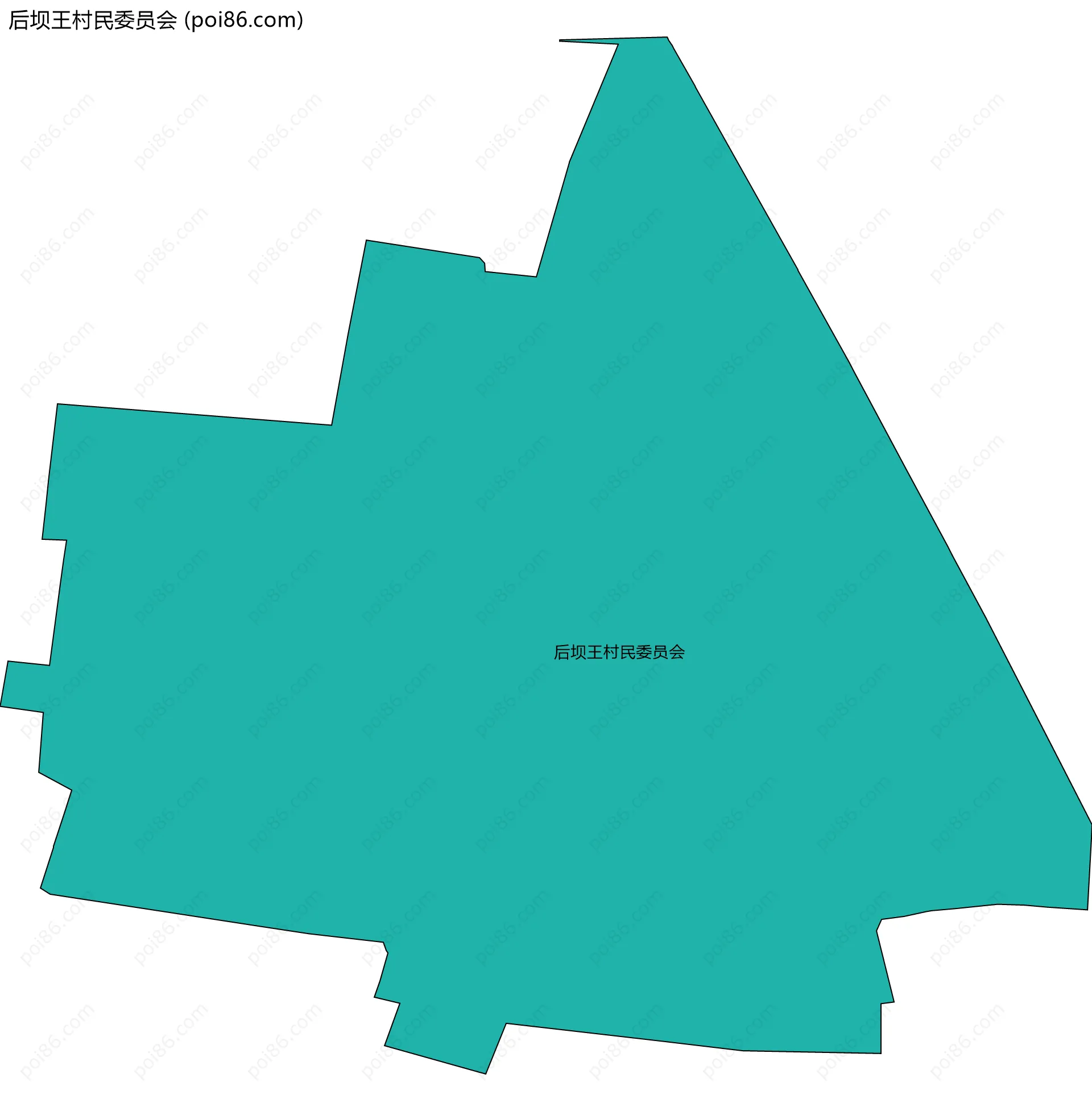 后坝王村民委员会边界地图