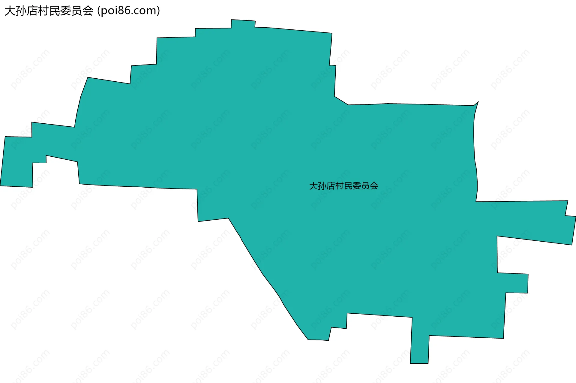 大孙店村民委员会边界地图