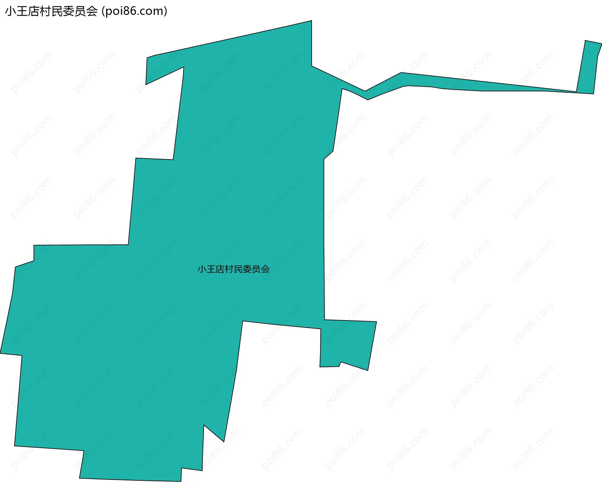 小王店村民委员会边界地图