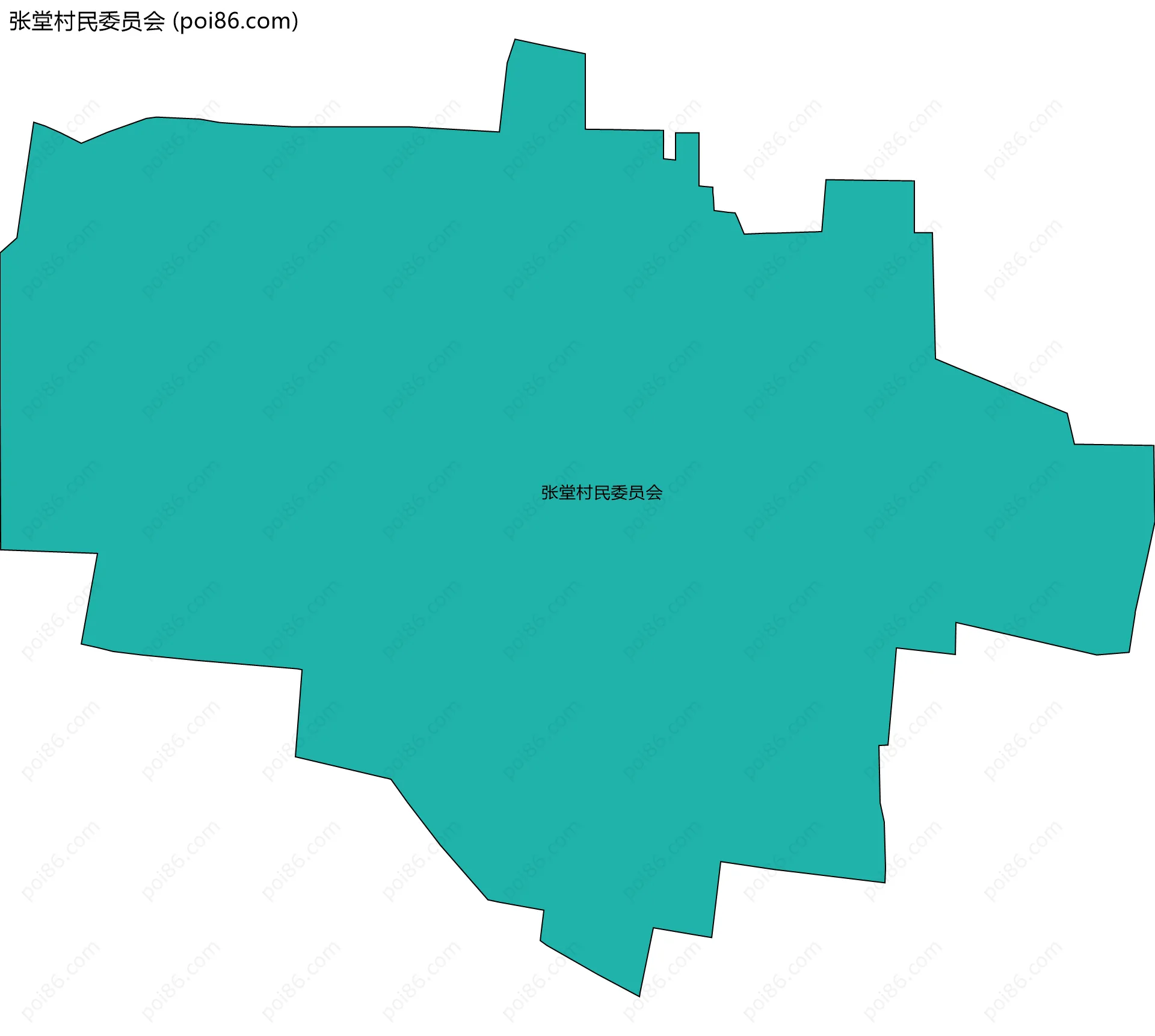 张堂村民委员会边界地图