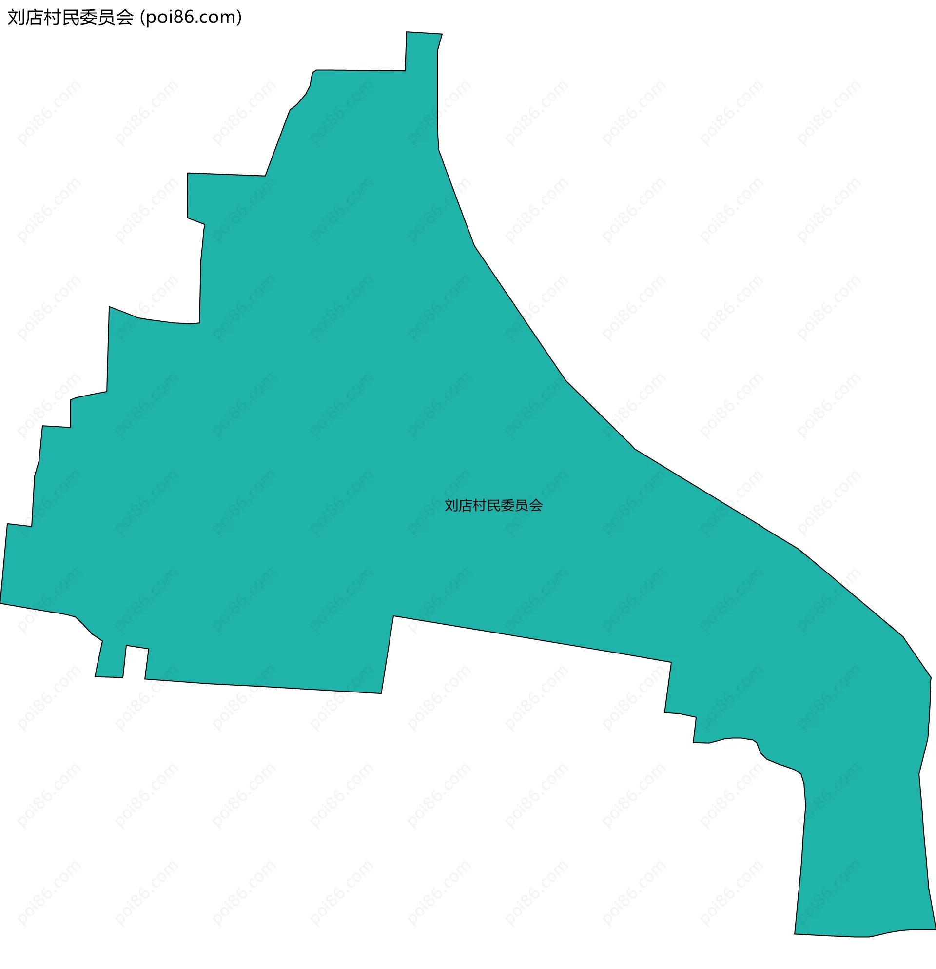 刘店村民委员会边界地图