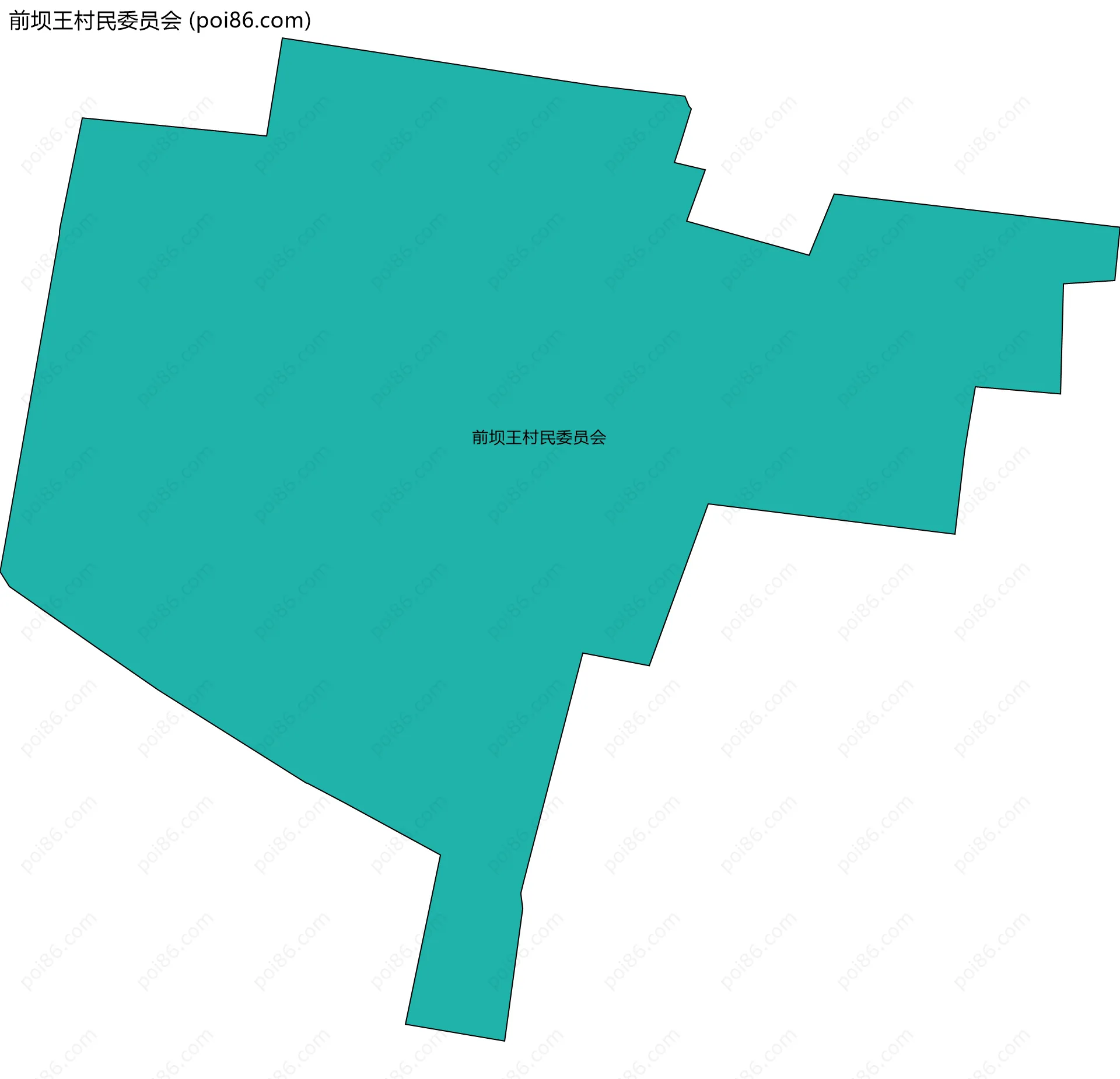 前坝王村民委员会边界地图
