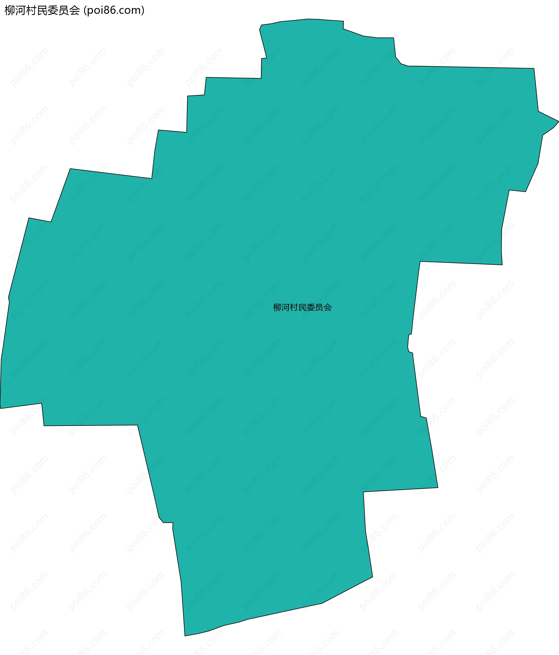 柳河村民委员会边界地图