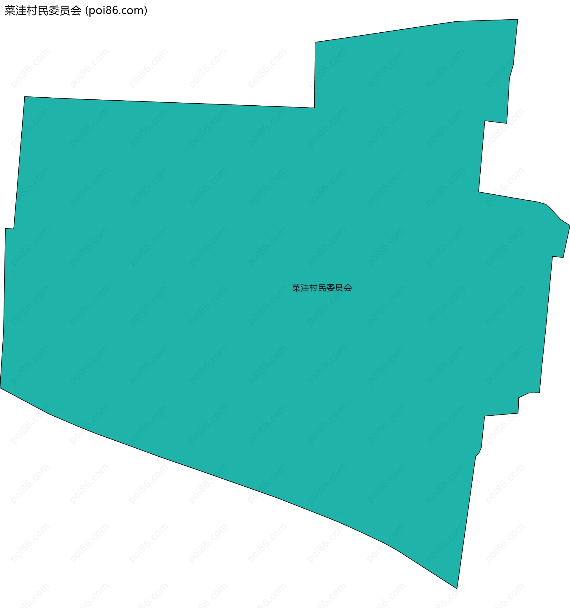 菜洼村民委员会边界地图