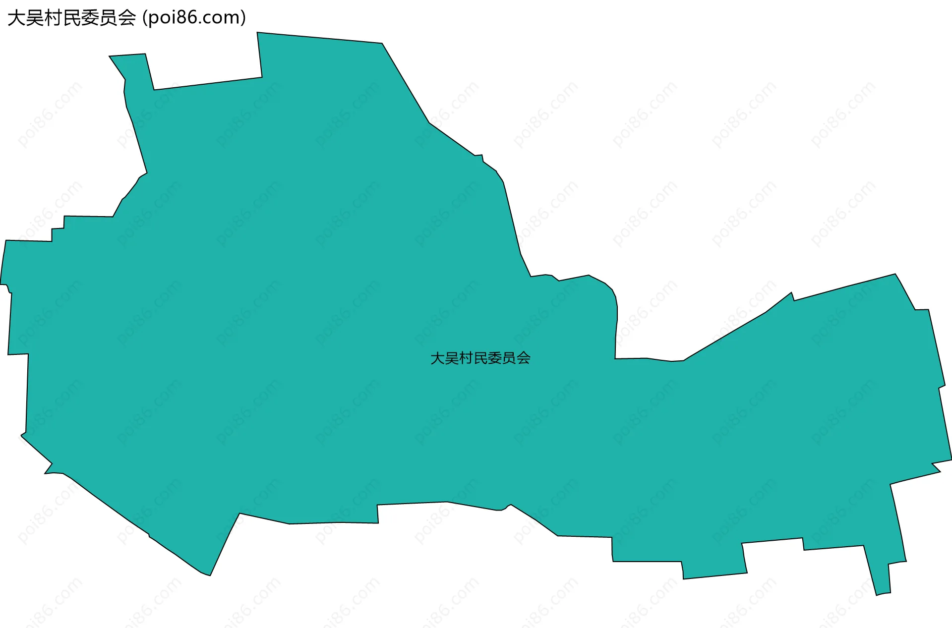 大吴村民委员会边界地图