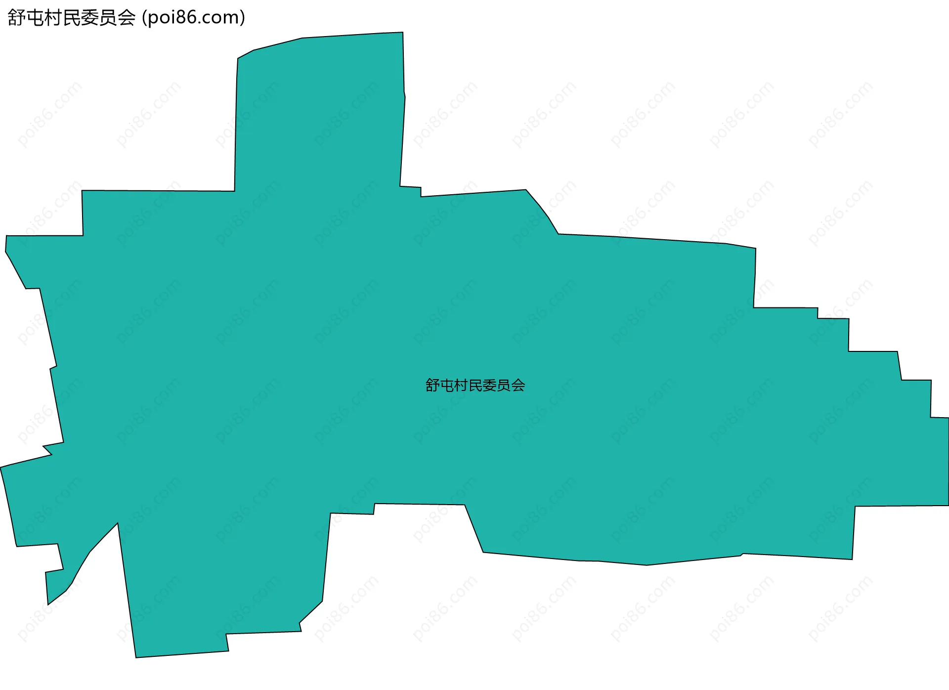 舒屯村民委员会边界地图