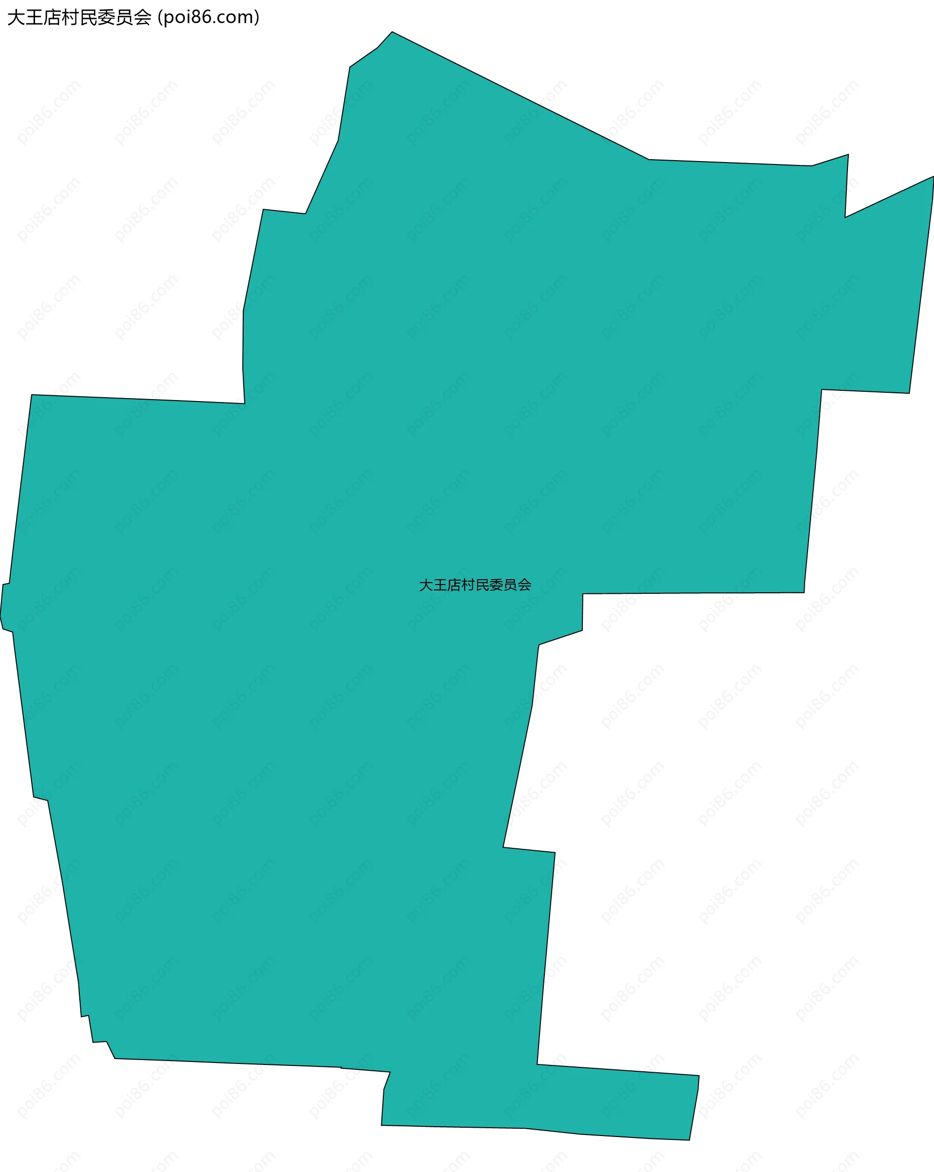 大王店村民委员会边界地图