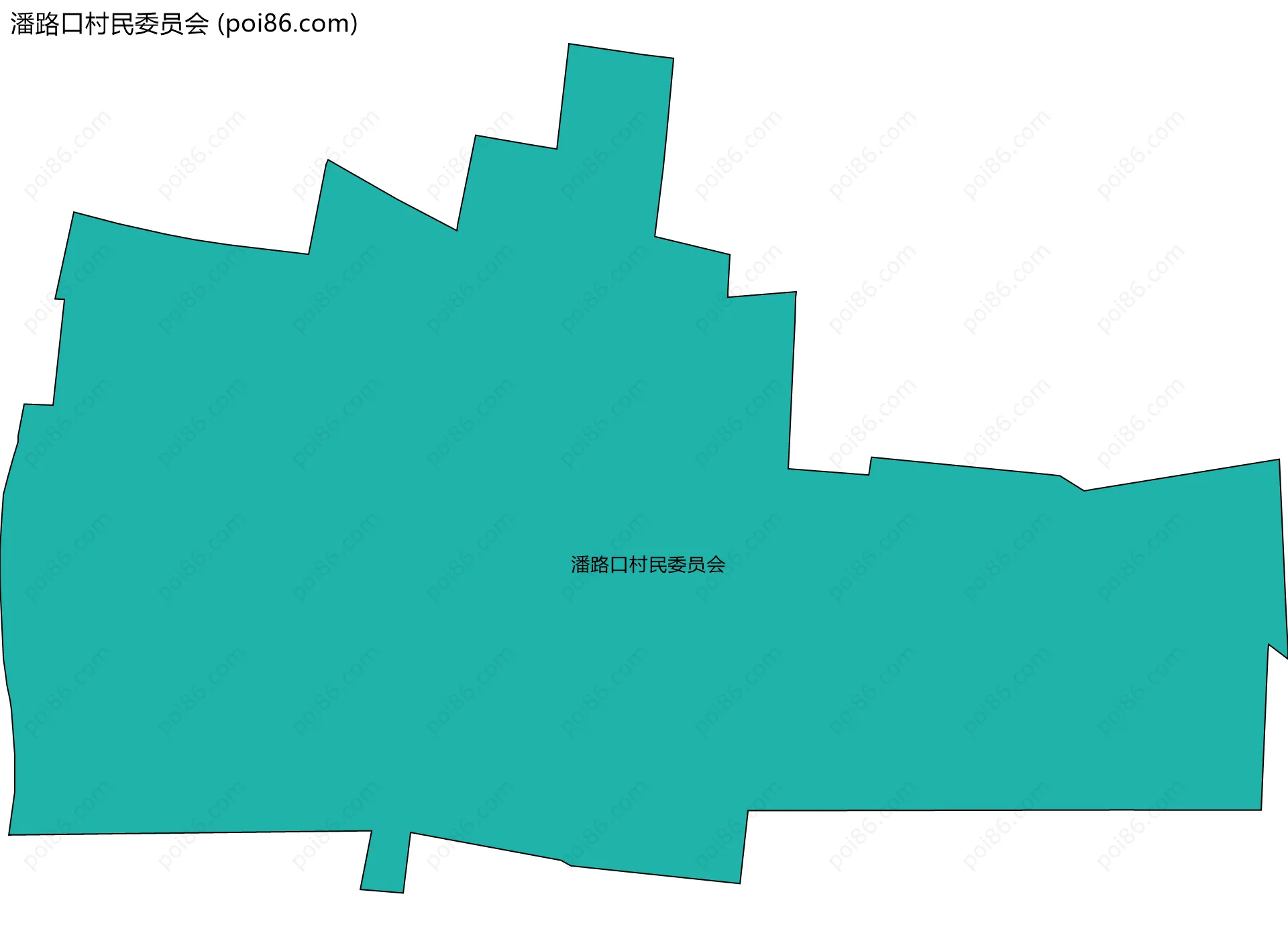 潘路口村民委员会边界地图