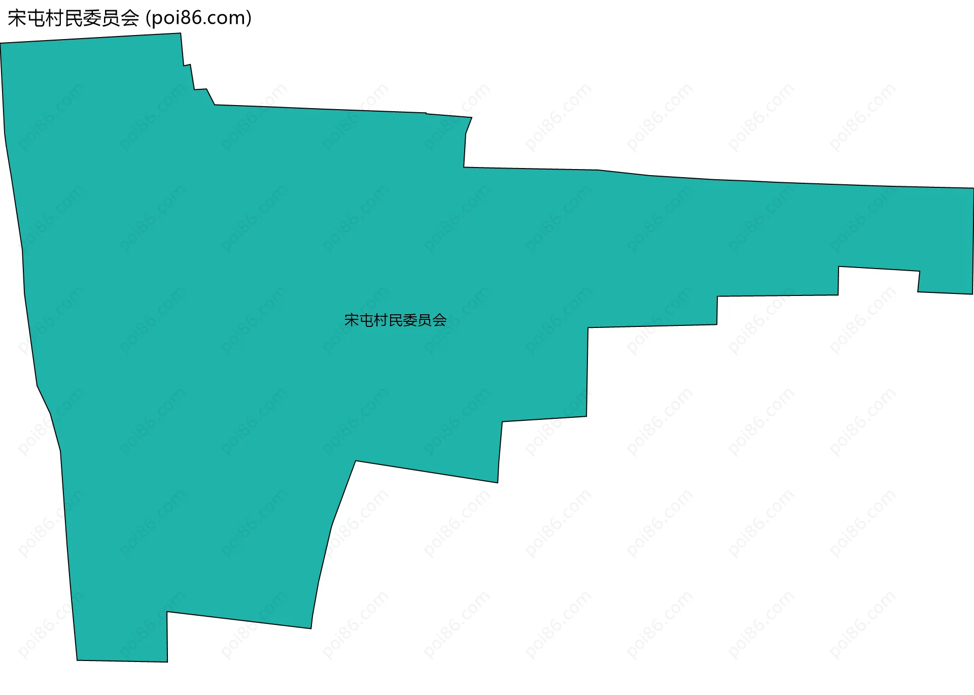 宋屯村民委员会边界地图
