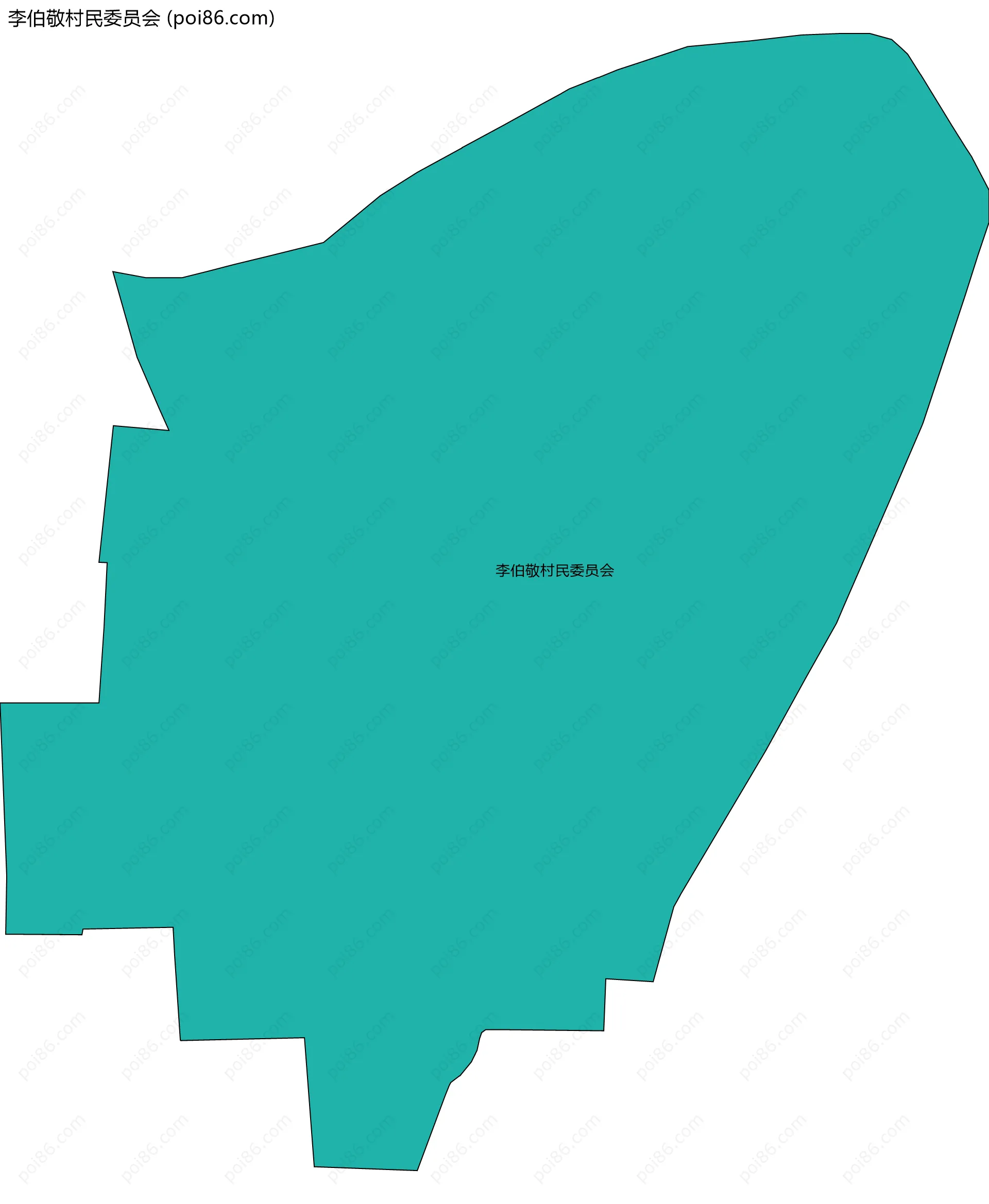 李伯敬村民委员会边界地图