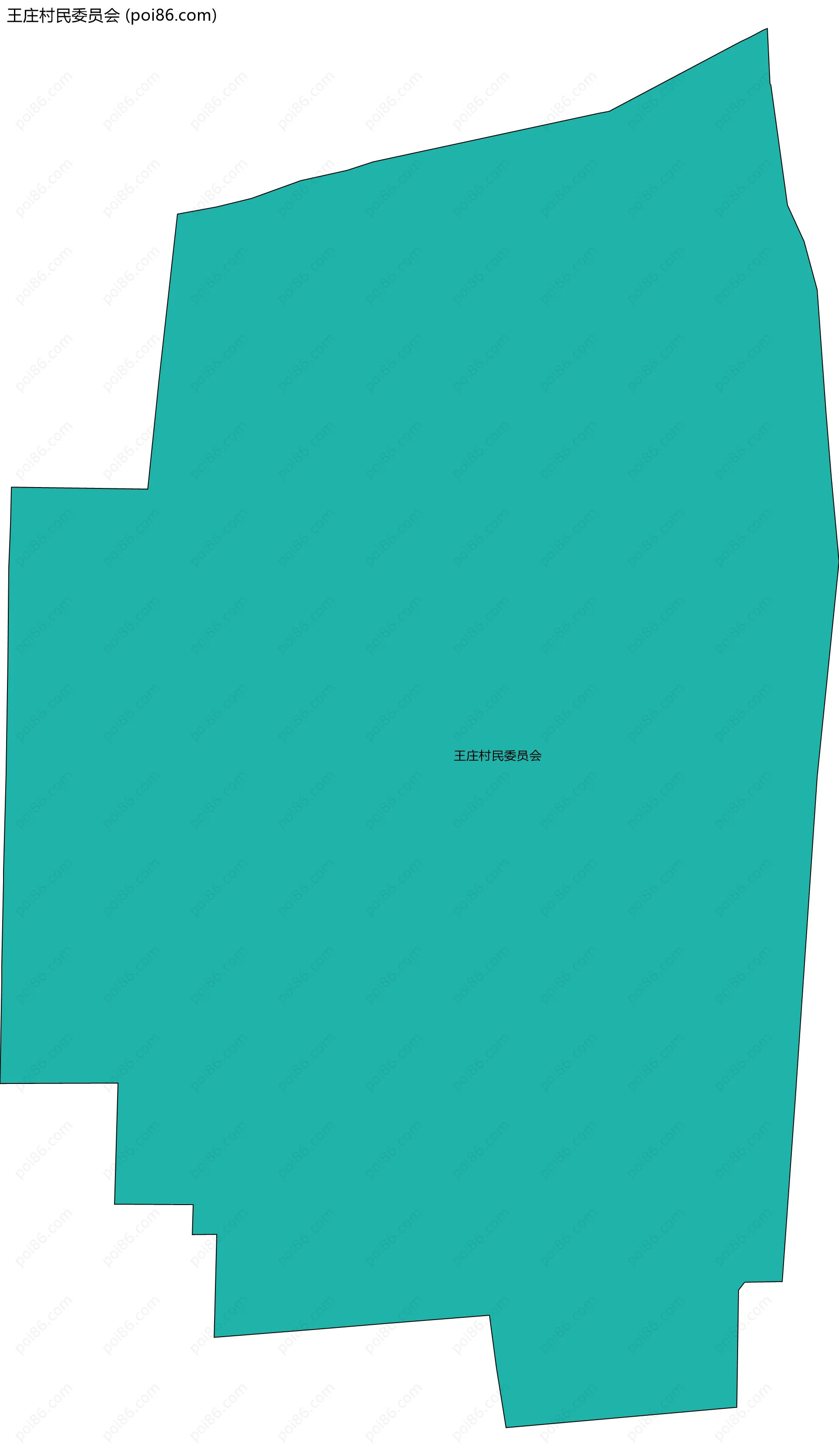 王庄村民委员会边界地图