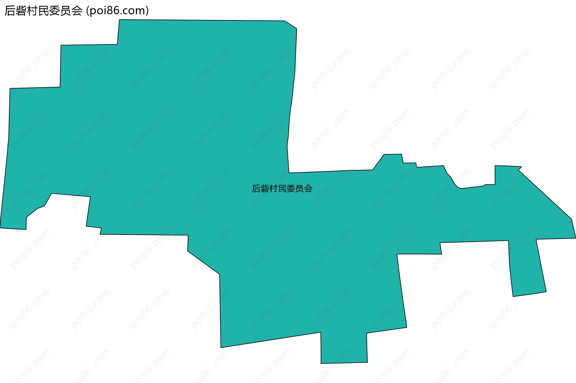 后砦村民委员会边界地图
