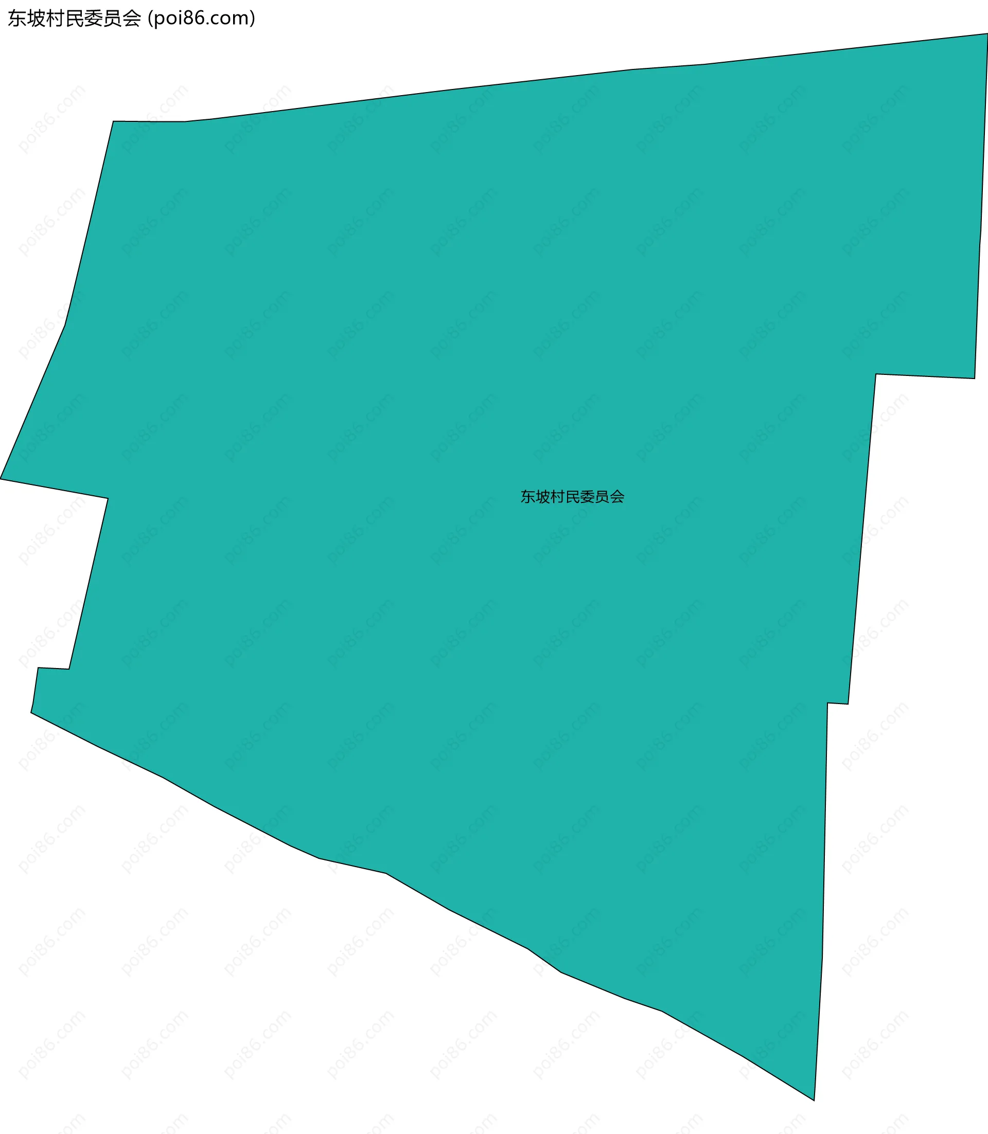 东坡村民委员会边界地图