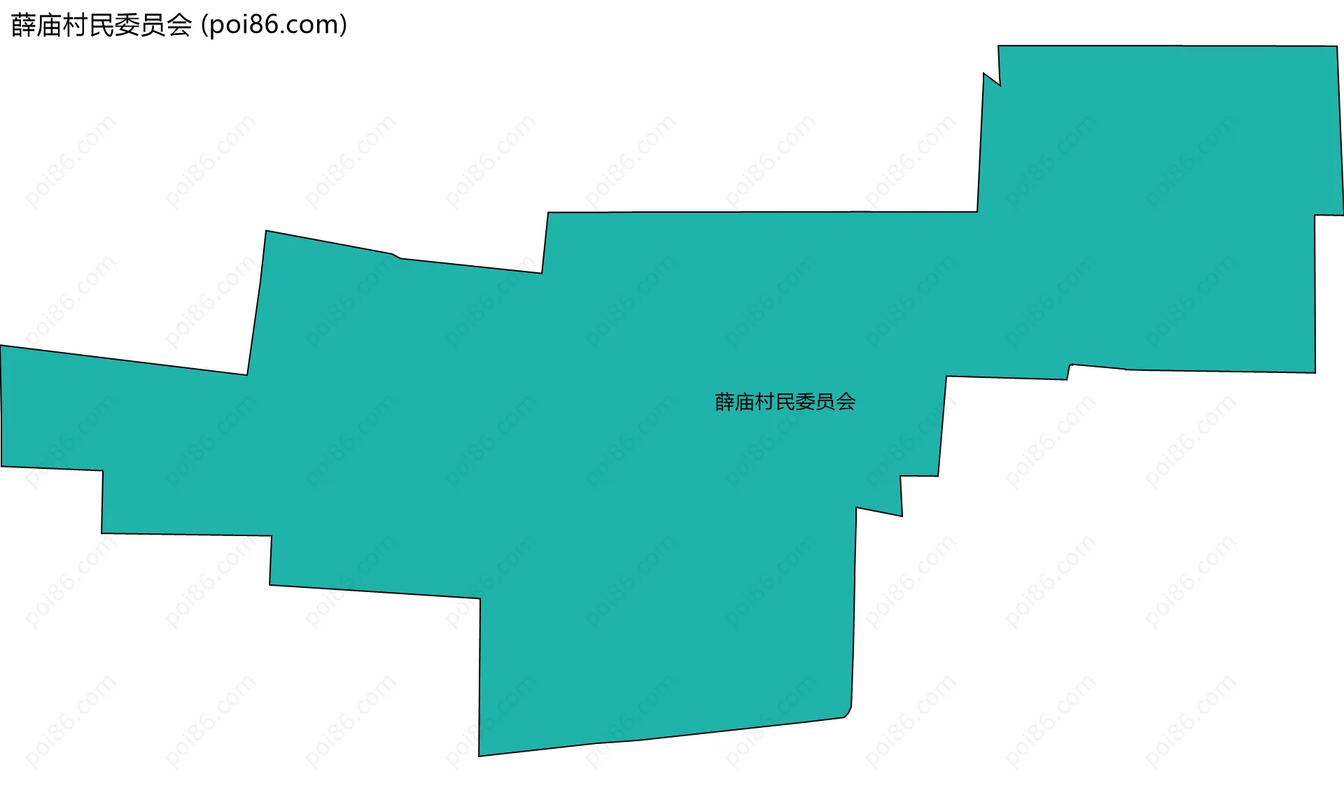 薛庙村民委员会边界地图