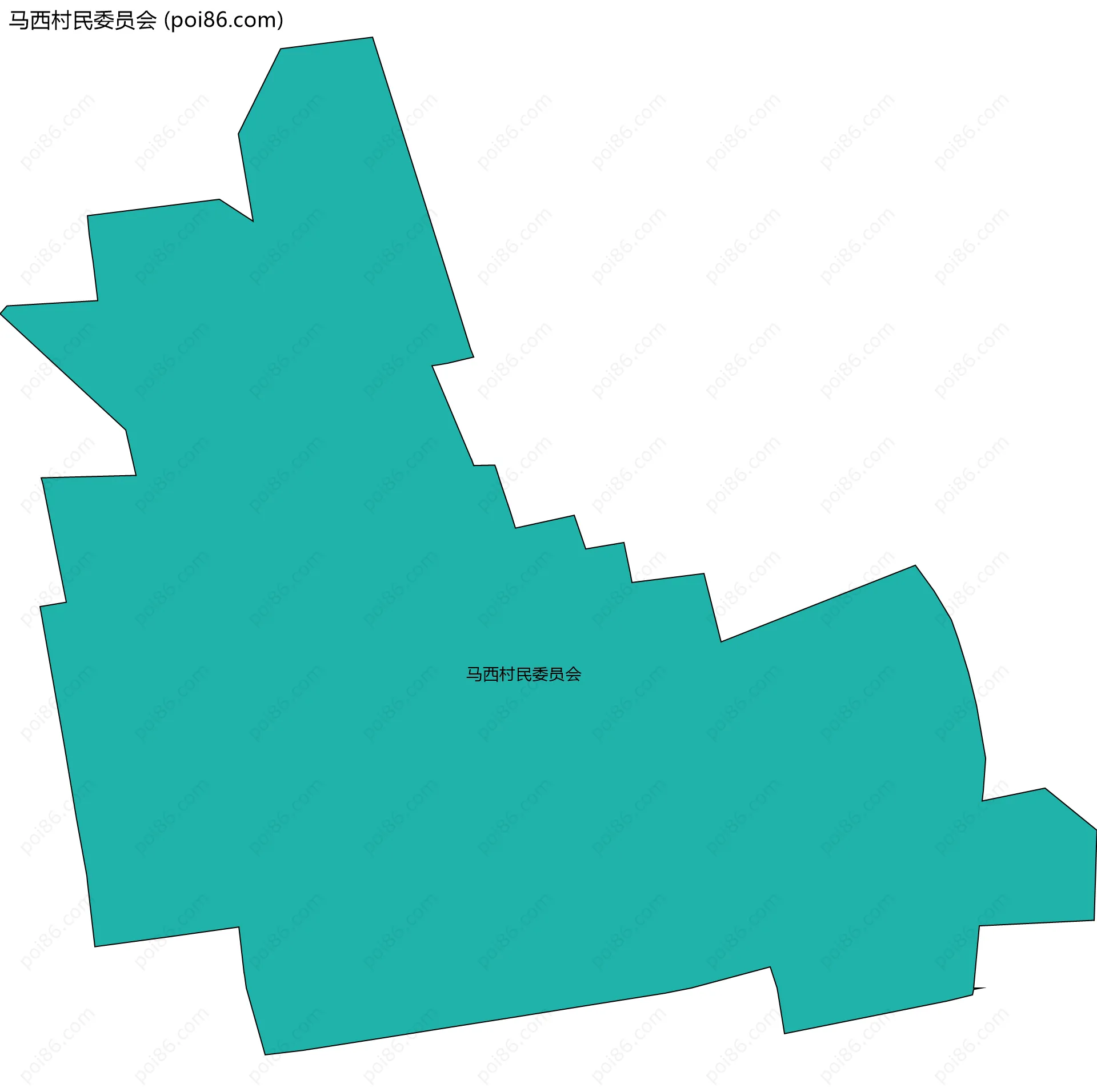 马西村民委员会边界地图