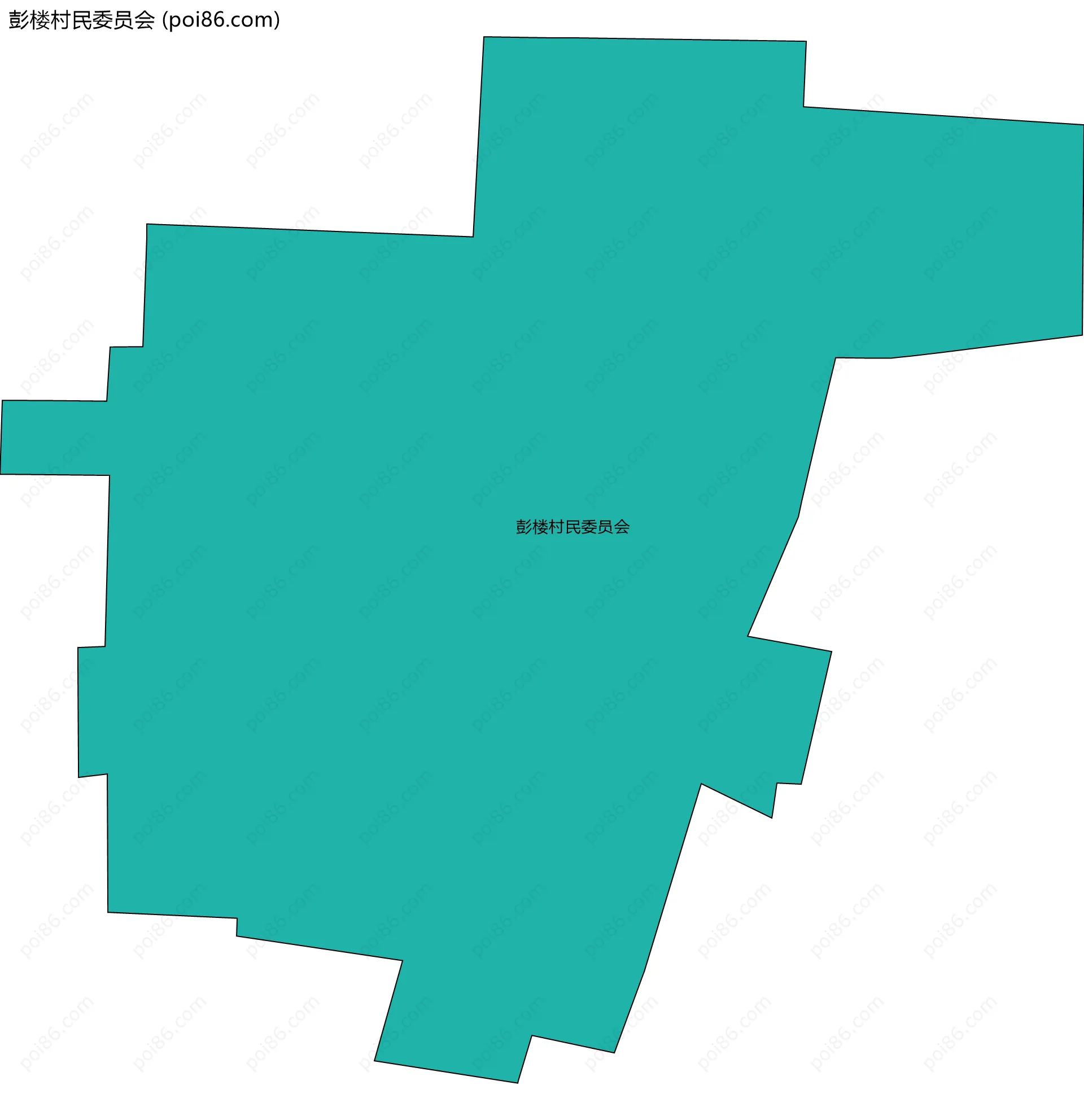 彭楼村民委员会边界地图