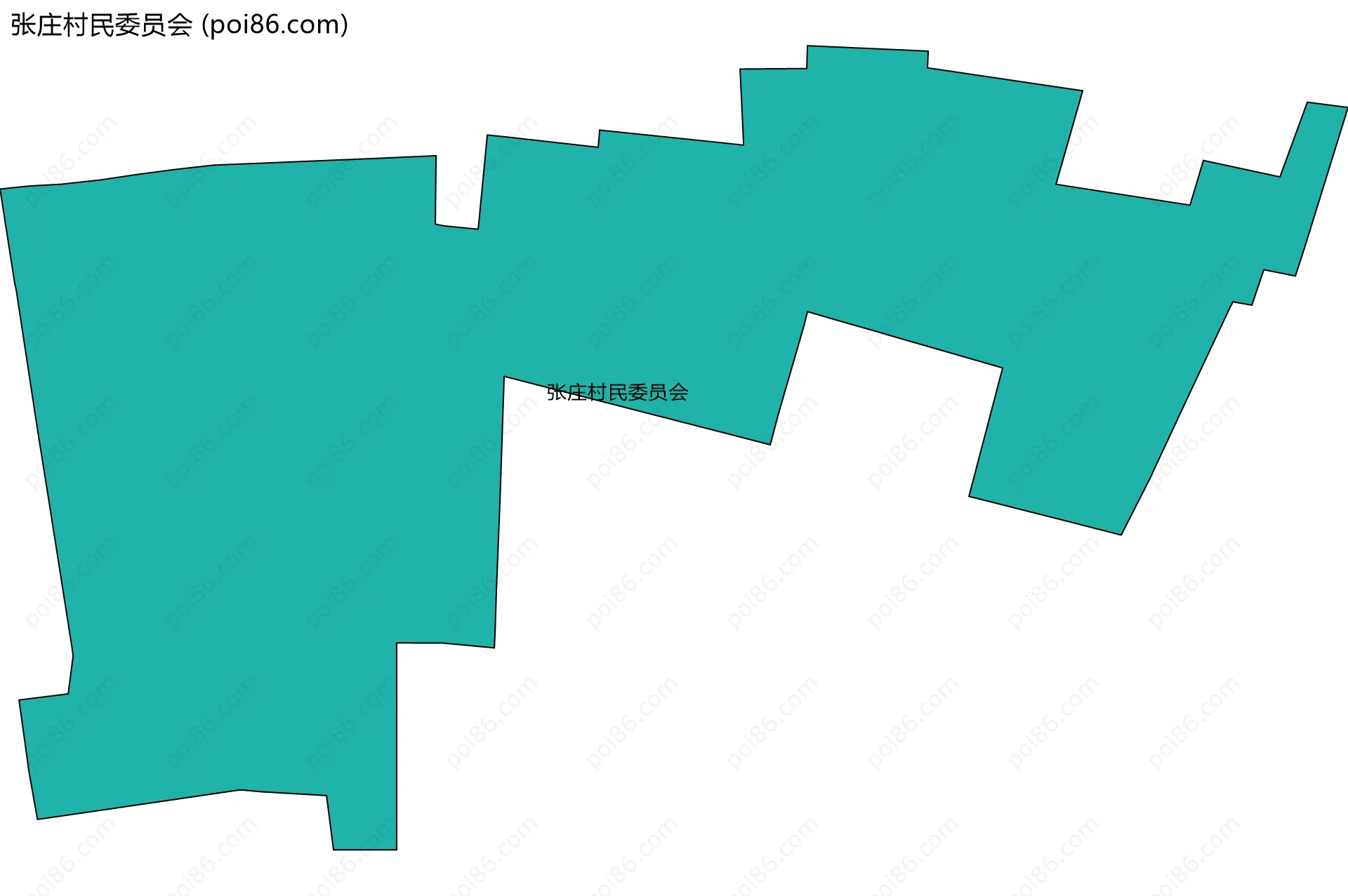 张庄村民委员会边界地图