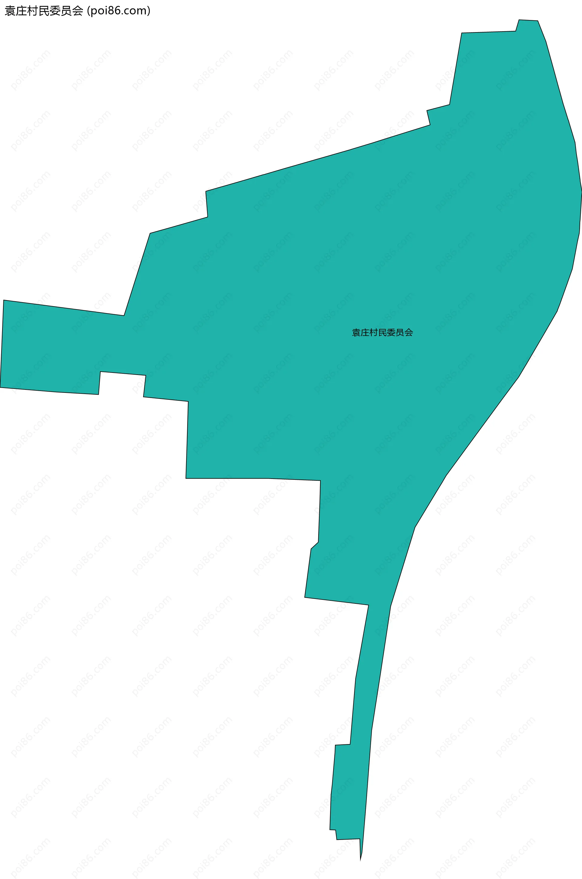 袁庄村民委员会边界地图